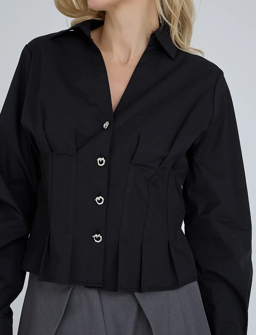 A-View - Andrine shirt - langærmede skjorter - black - 4