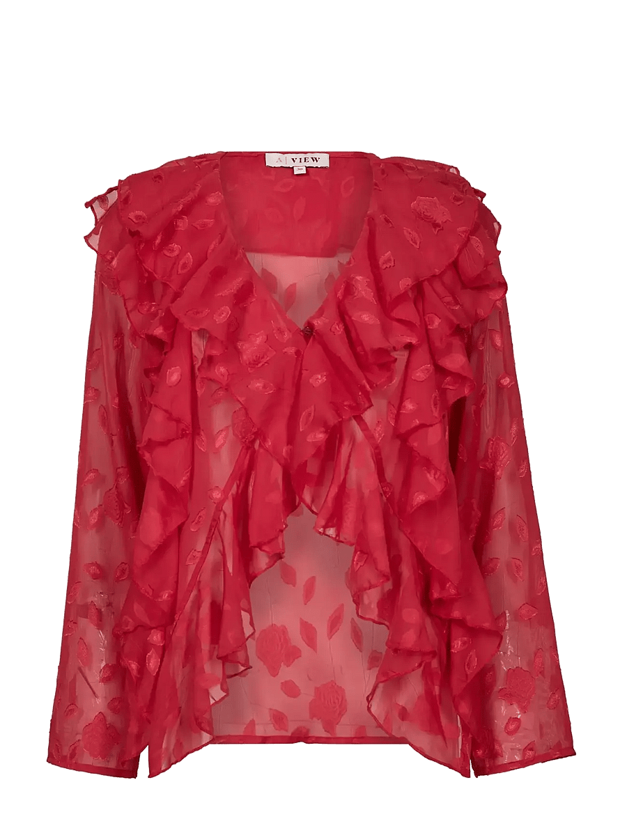 A-View - Lay blouse - langærmede bluser - rush red - 1