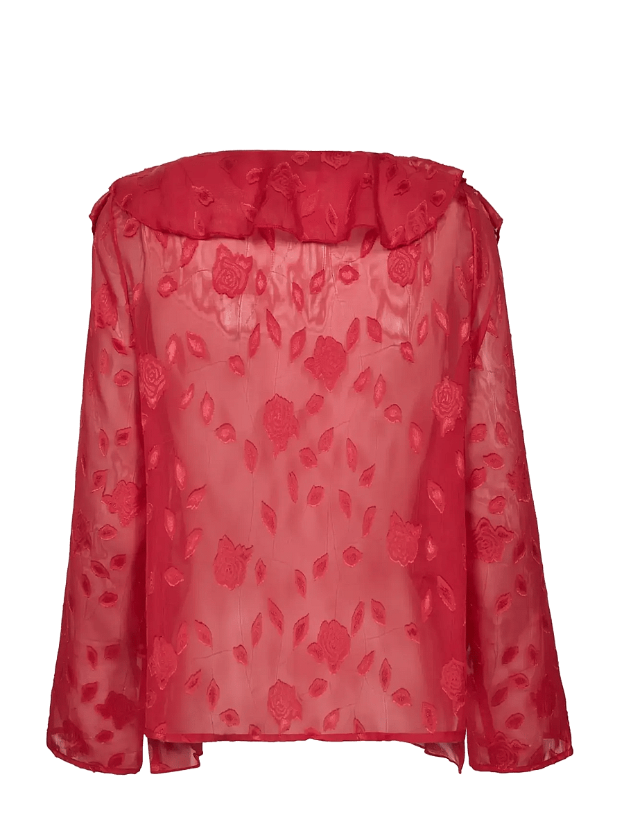 A-View - Lay blouse - langærmede bluser - rush red - 2