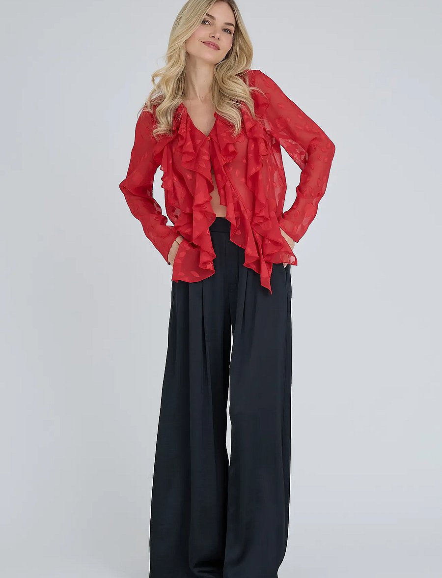 A-View - Lay blouse - langærmede bluser - rush red - 0