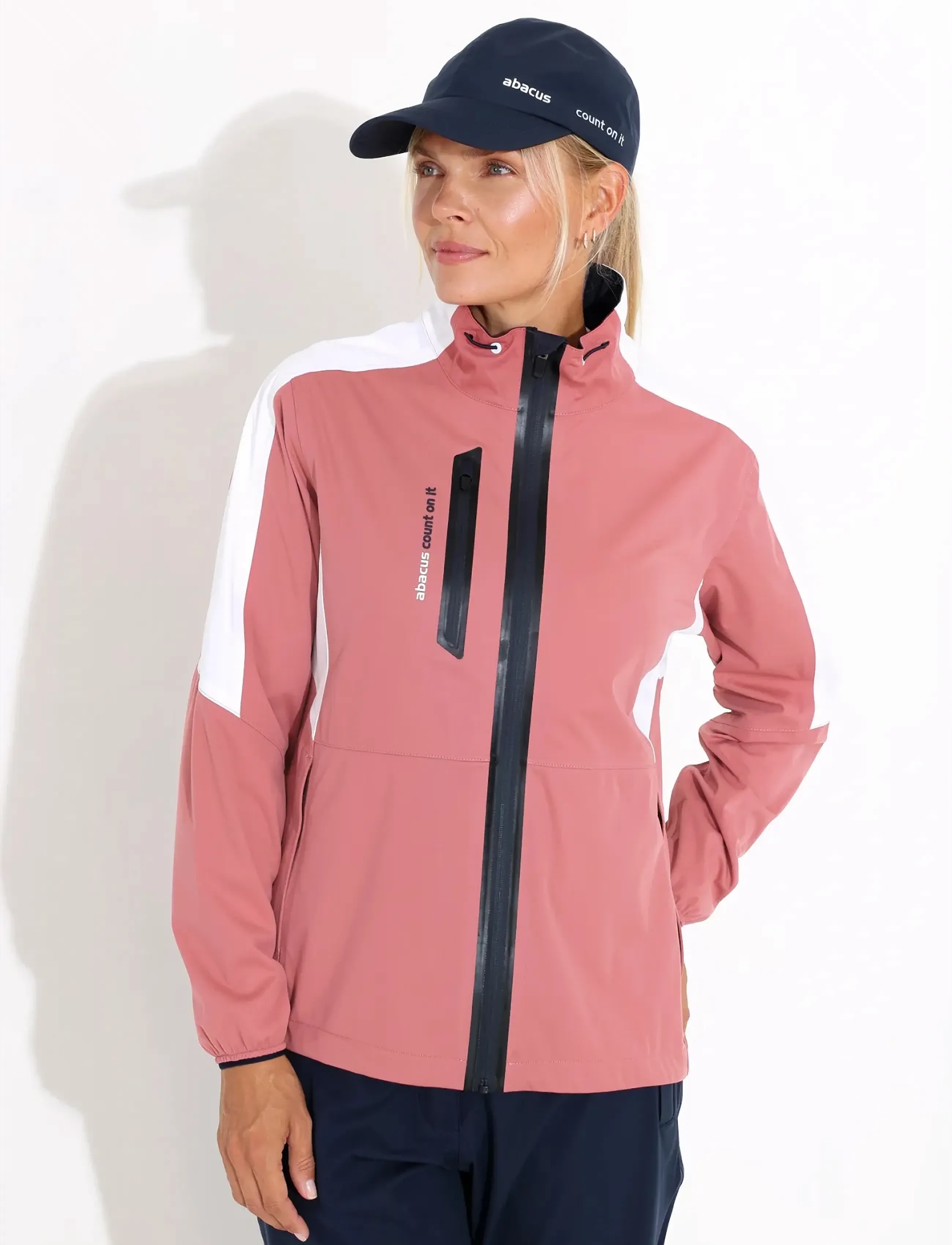 Abacus Lds Bounce Rainjacket, Kvinder, Regnjakke, Pink, Str: XXL