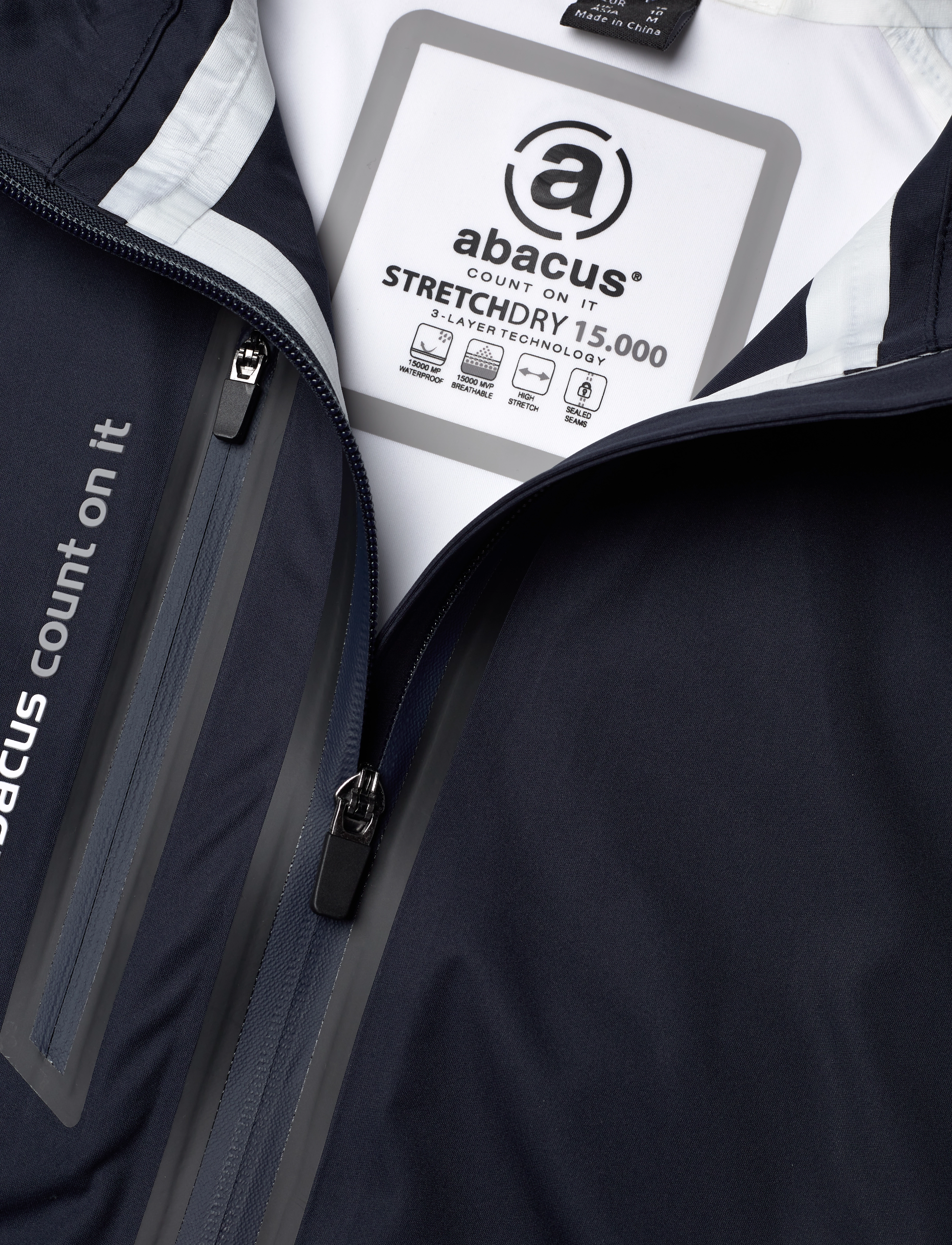 Abacus - Lds Bounce rainjacket - regnkappa - navy/white - 2
