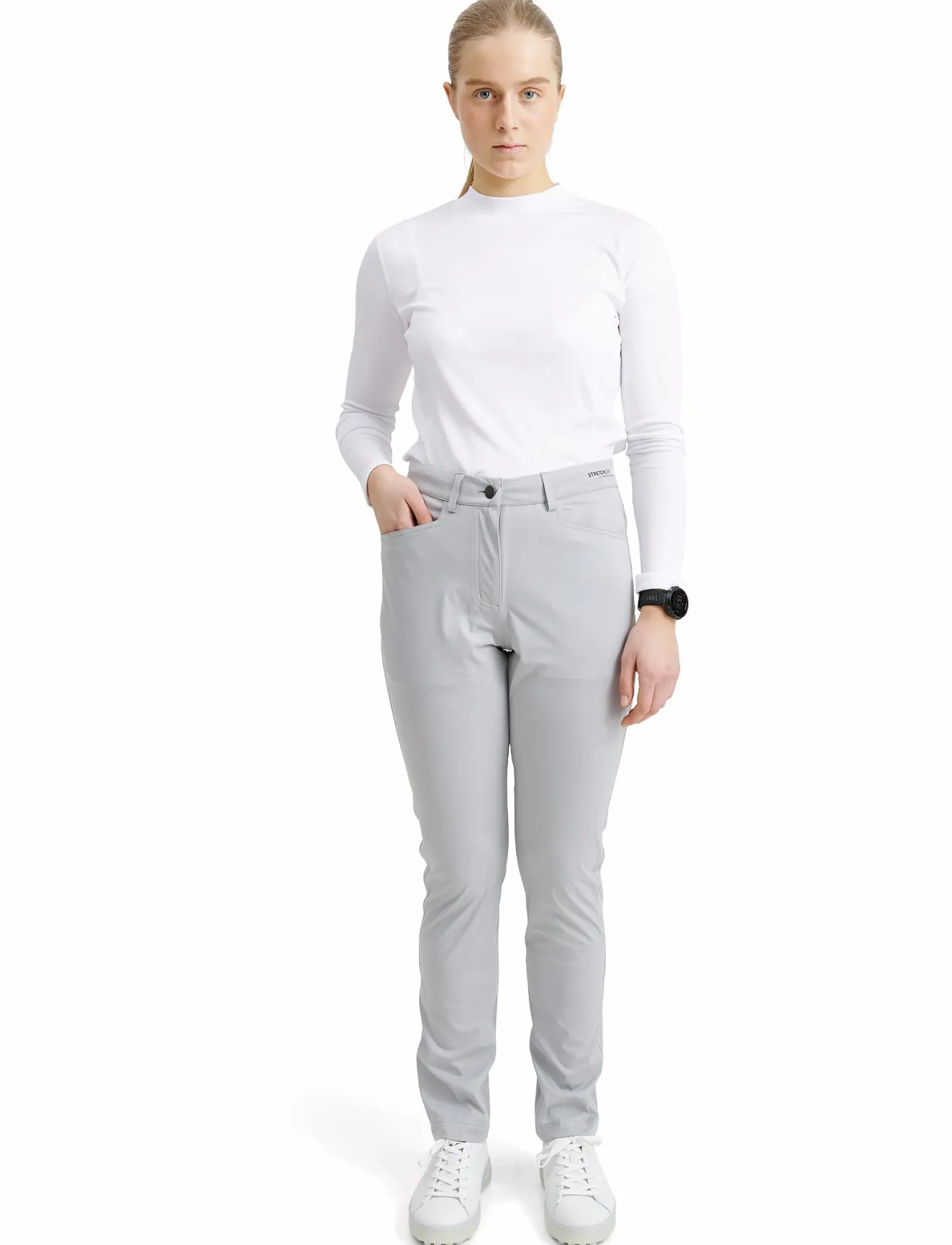 Abacus Lds Bounce waterproof trousers - Golfbukser - LT.GREY / grey