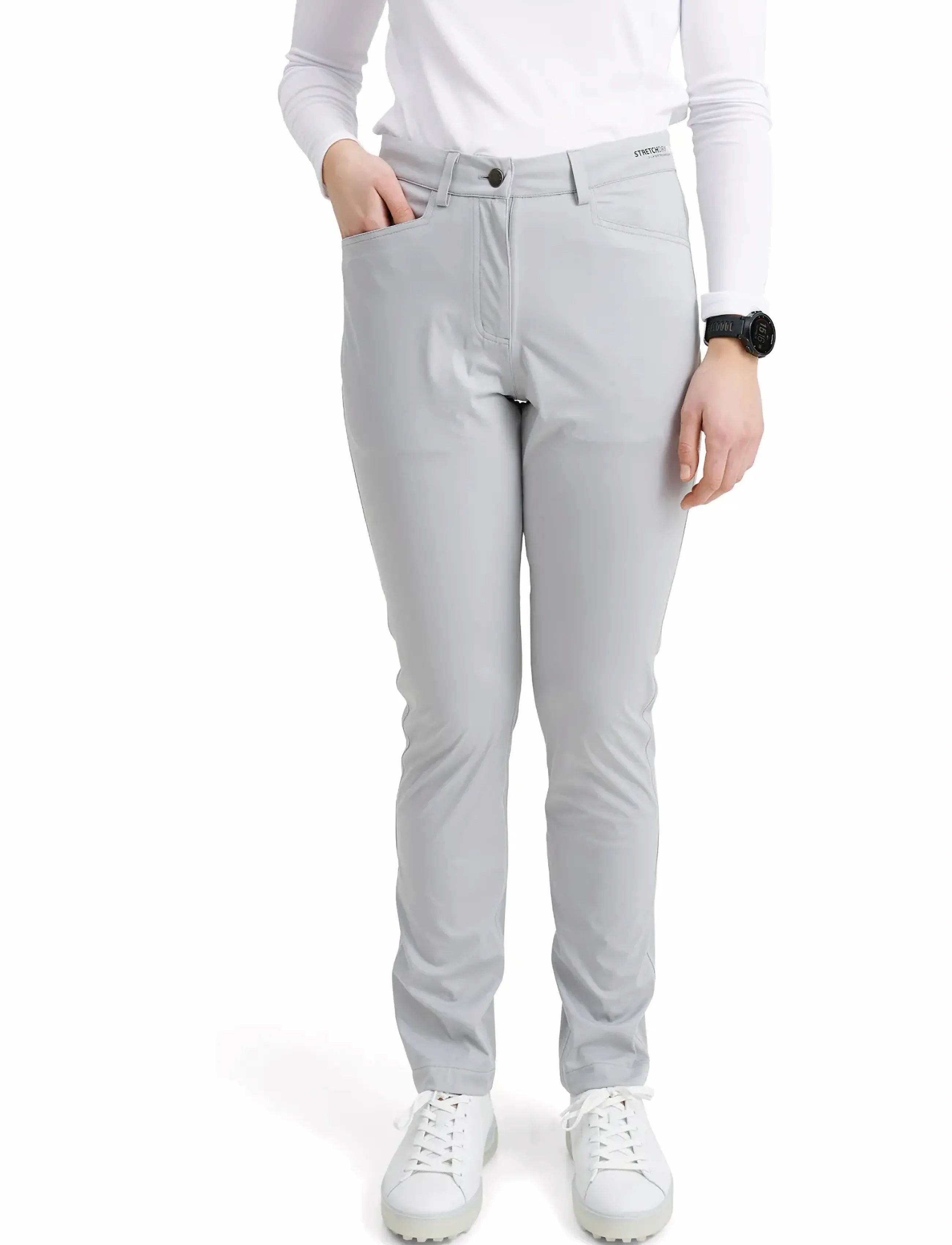 Abacus - Lds Bounce waterproof trousers - sadehousut - lt.grey - 3