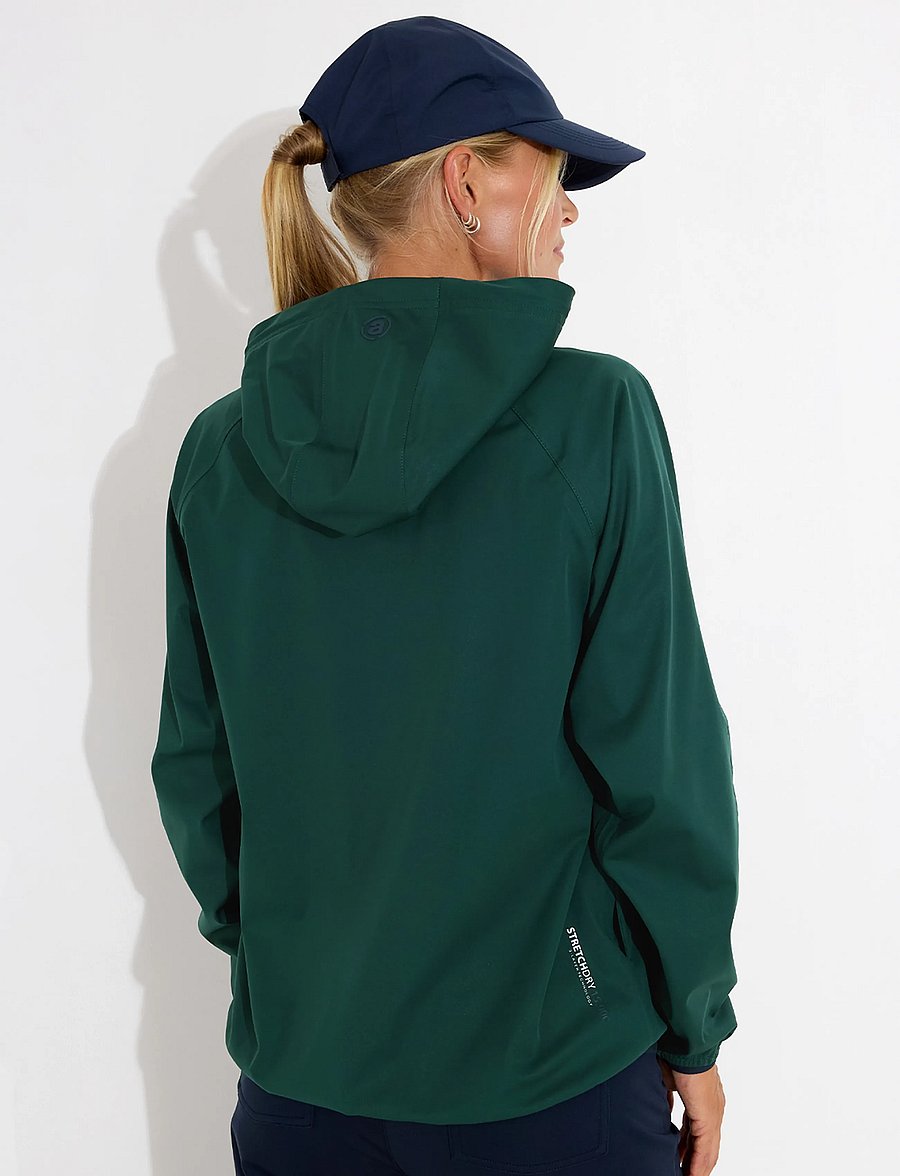 Abacus - Lds Bounce waterproof hoodie - kapuutsiga dressipluusid - course green - 2