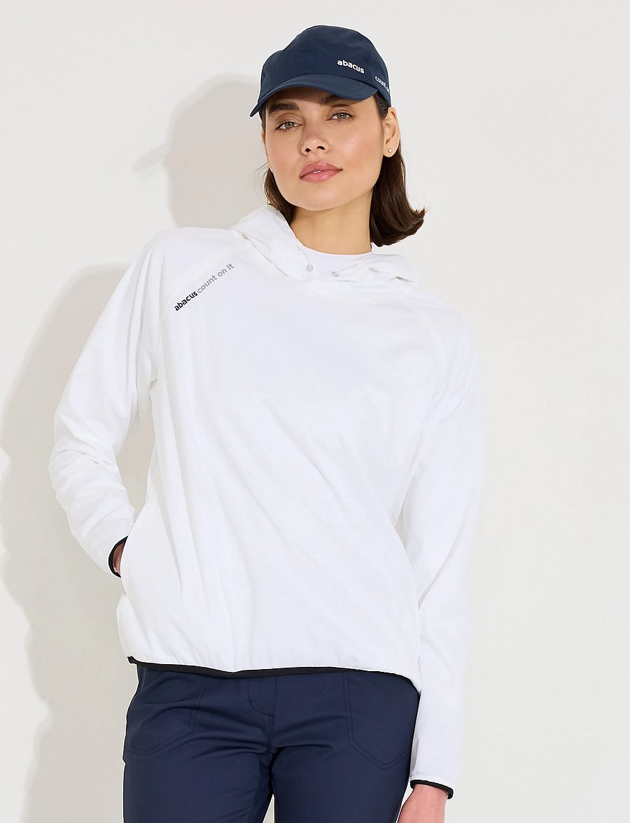 Abacus - Lds Bounce waterproof hoodie - huvtröjor - white - 0