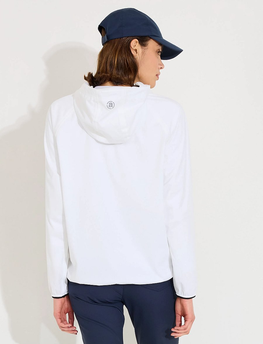 Abacus - Lds Bounce waterproof hoodie - huvtröjor - white - 4