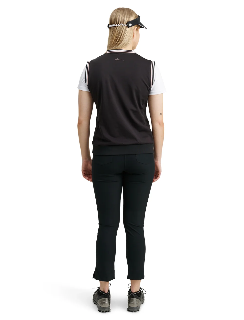 Abacus - Lds Dornoch hybrid vest - toppar & t-shirts - black/begonia - 2