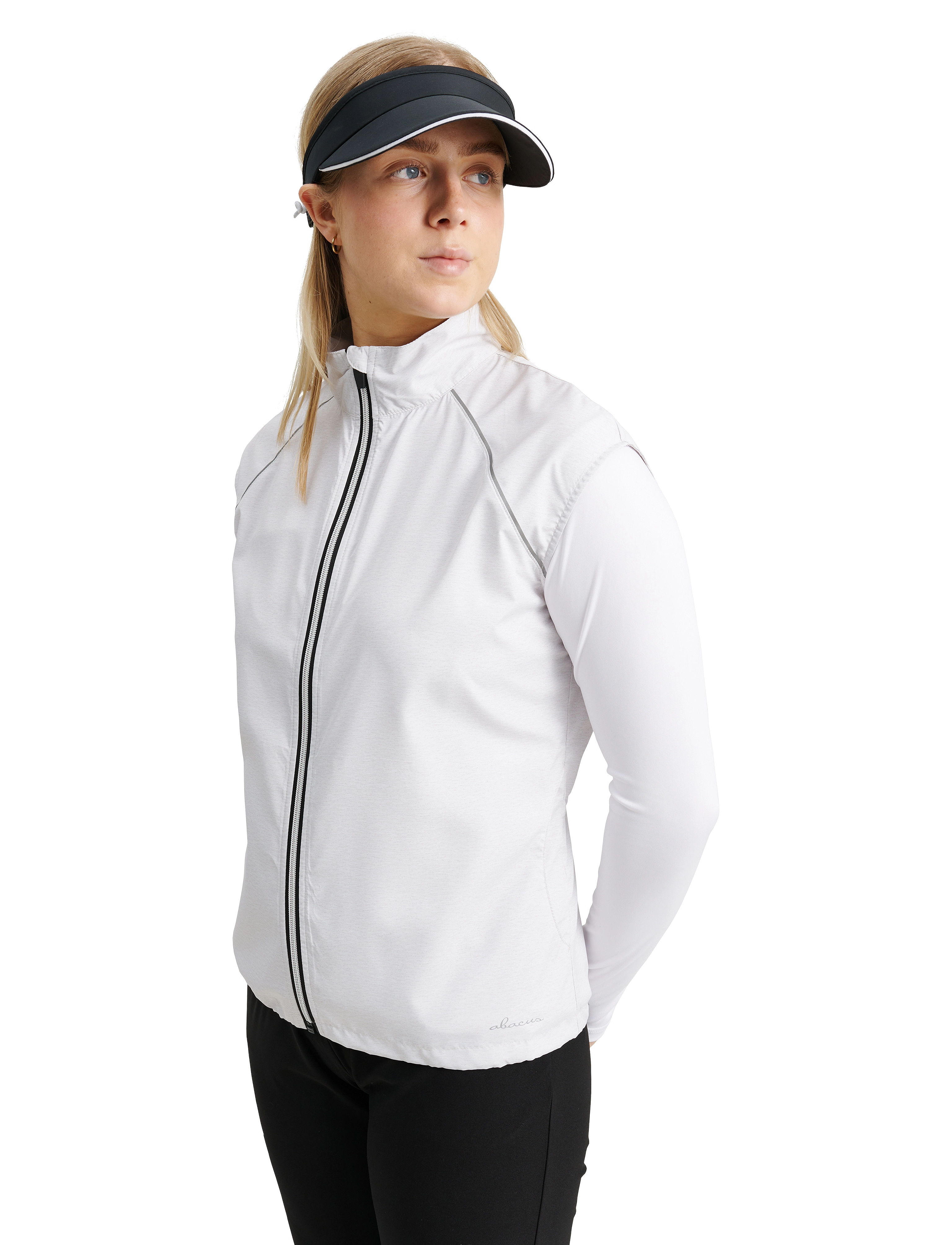 Abacus - Lds Ganton stretch windvest - stone melange - 2