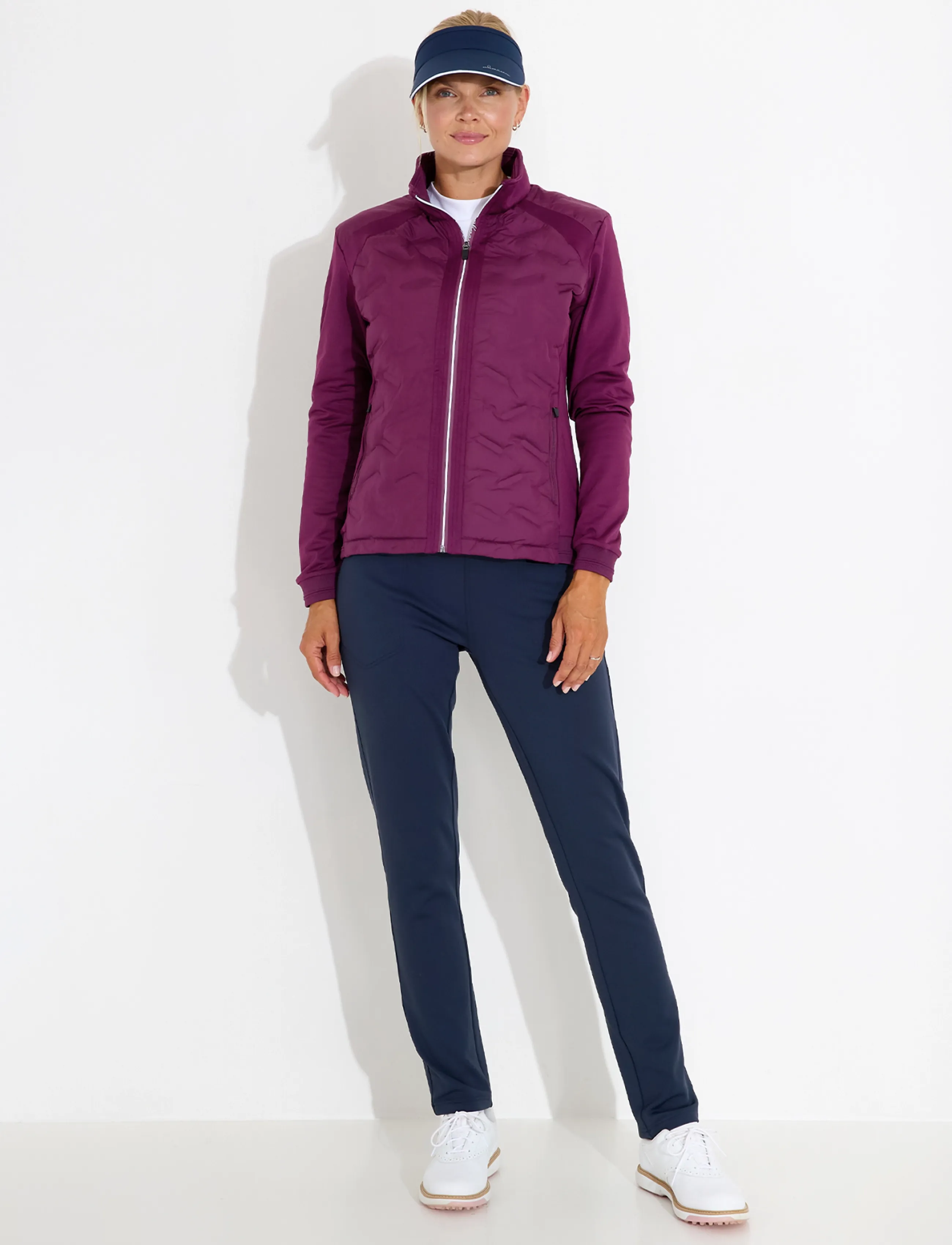 Abacus - Lds Portrush hybrid jacket - golfijakid - beetroot - 3