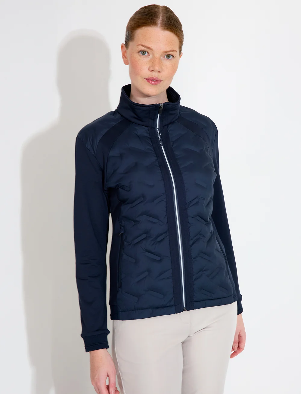 Abacus - Lds Portrush hybrid jacket - golfjackor - navy - 0