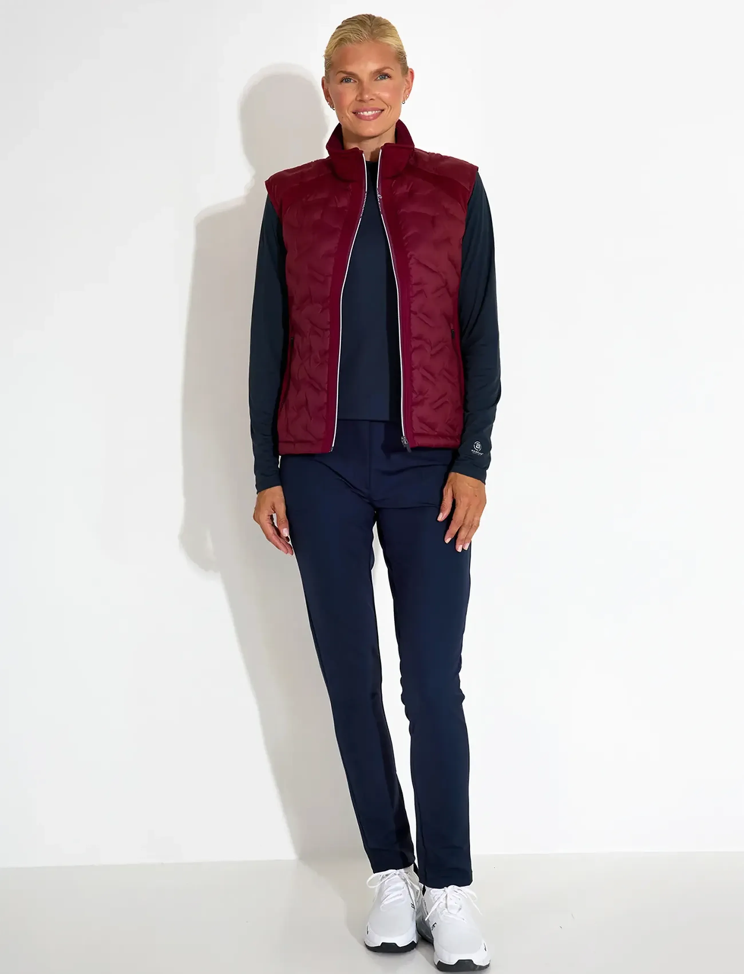 Abacus - Lds Portrush hybrid vest - outerwear - cranberry - 4