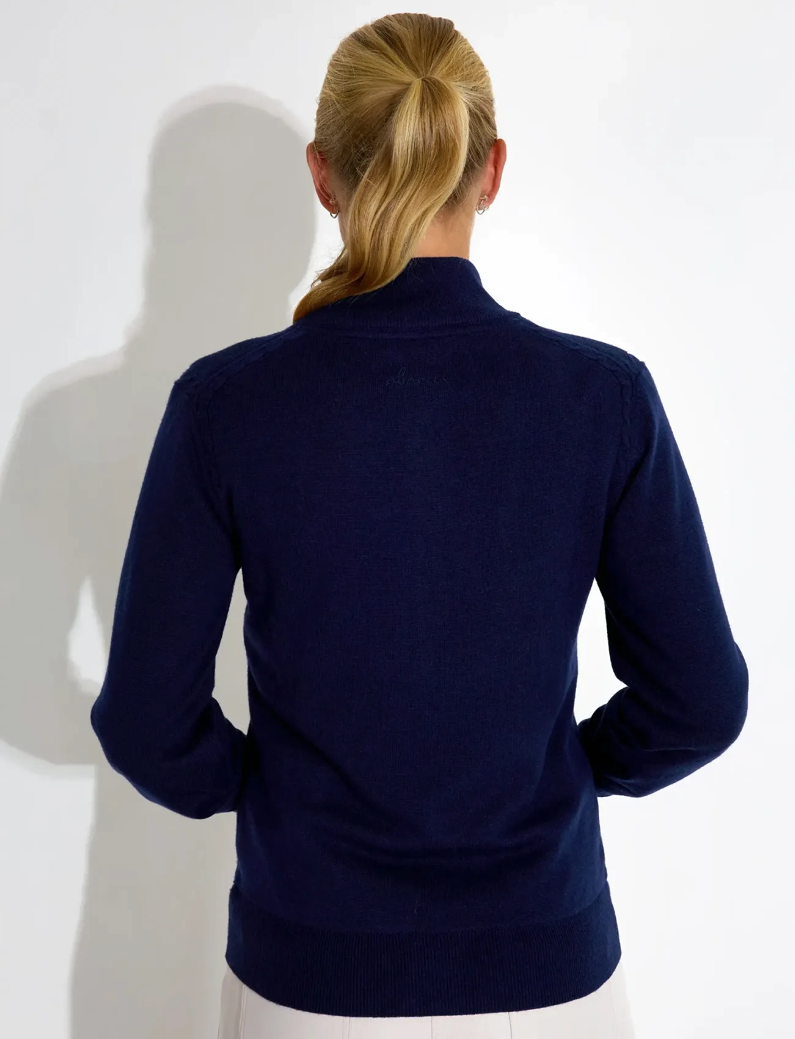 Abacus - Lds Liffin knitted windstopper - navy - 3