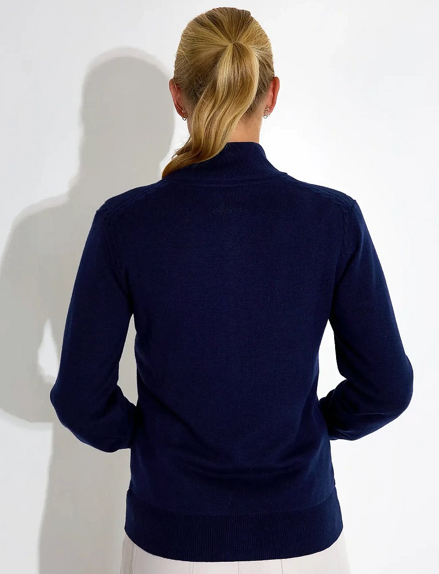 Abacus - Lds Liffin knitted windstopper - navy - 3