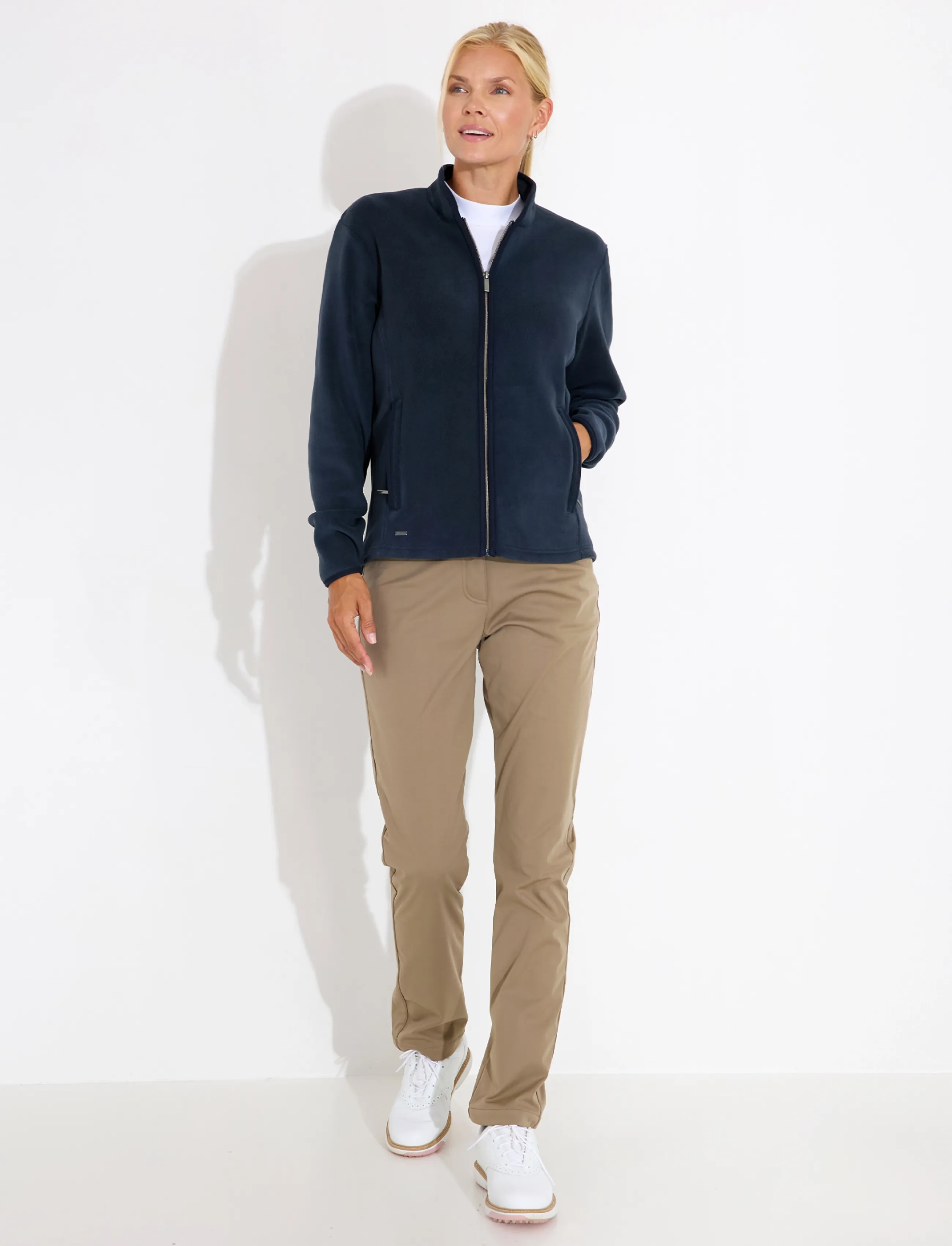 Abacus - Lds Foxhills midlayer fullzip - navy - 3