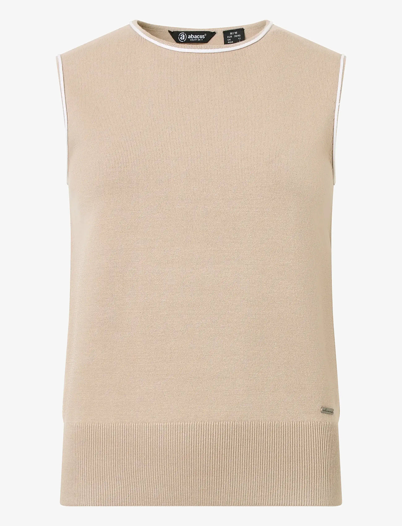 Abacus - Lds Niblick sleeveless - toppar & t-shirts - lt.sand - 1