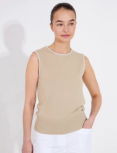 Abacus Lds Niblick sleeveless - Varrukateta topid - LT.SAND / beige