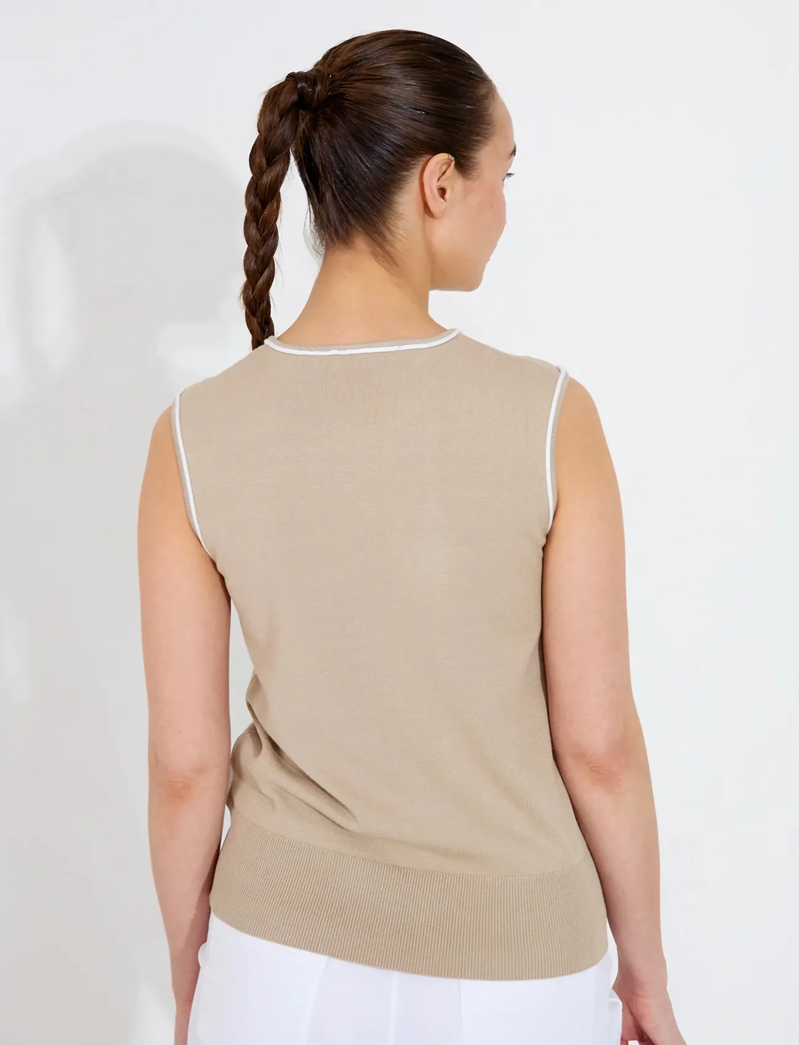 Abacus - Lds Niblick sleeveless - tank tops - lt.sand - 2
