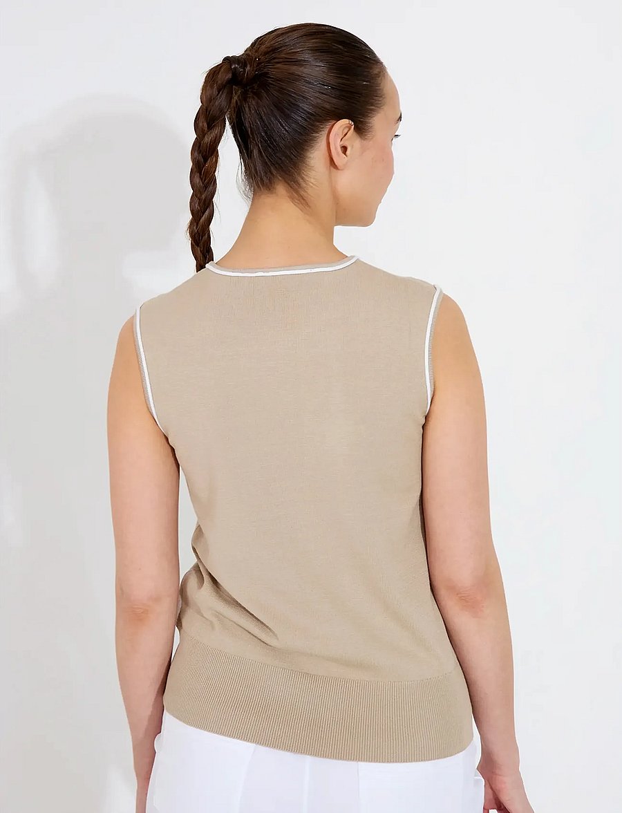 Abacus - Lds Niblick sleeveless - tank tops - lt.sand - 2