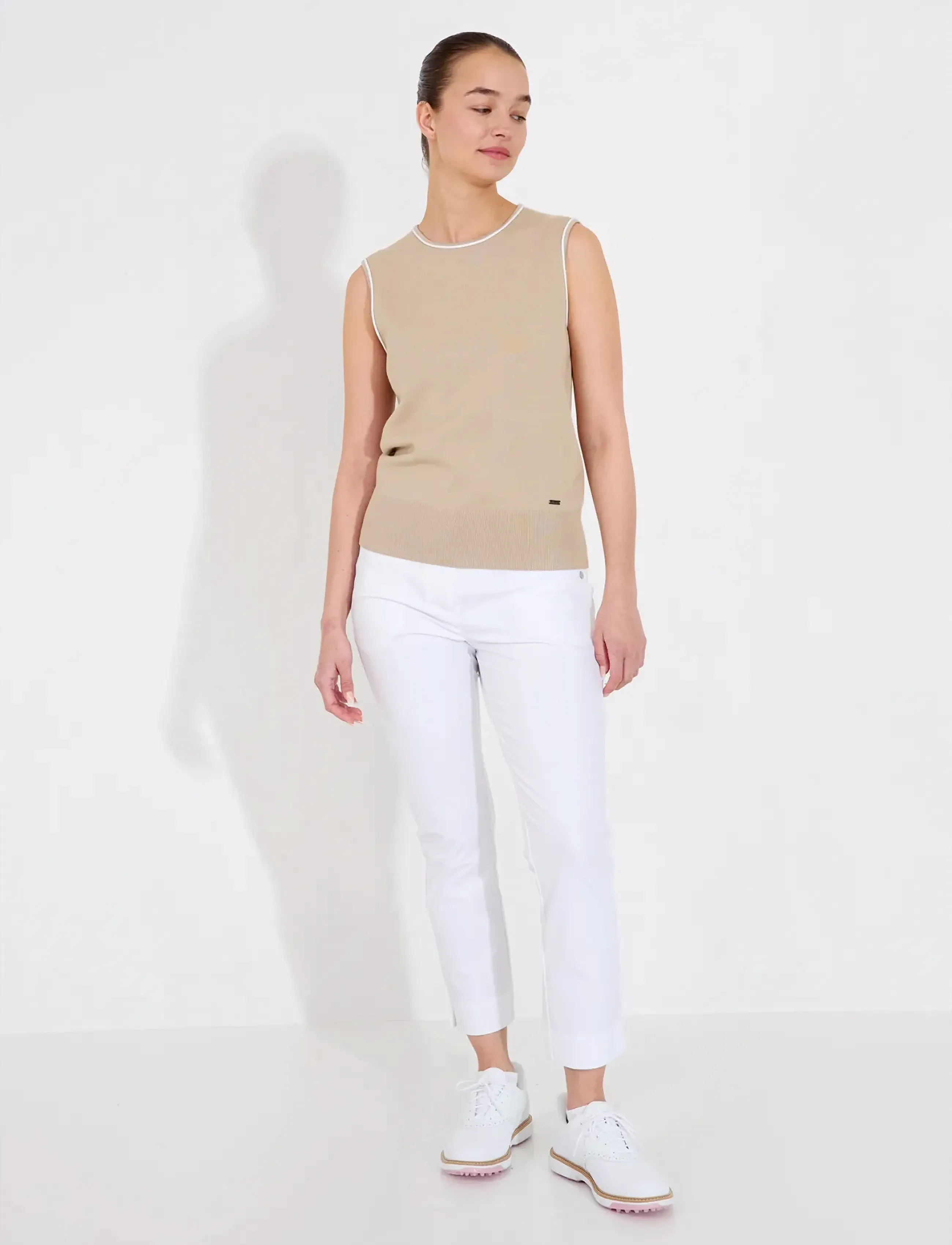 Abacus - Lds Niblick sleeveless - tank tops - lt.sand - 3