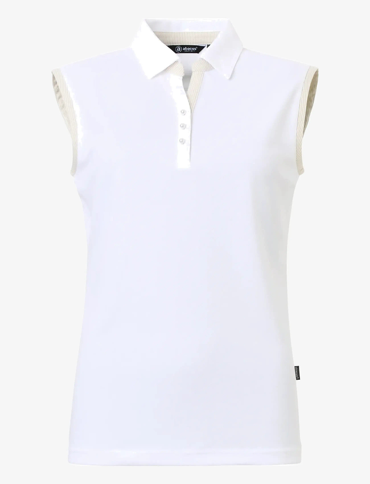 Abacus - Lds Bovey drycool sleeveless - toppar & t-shirts - white/lt.sand - 1