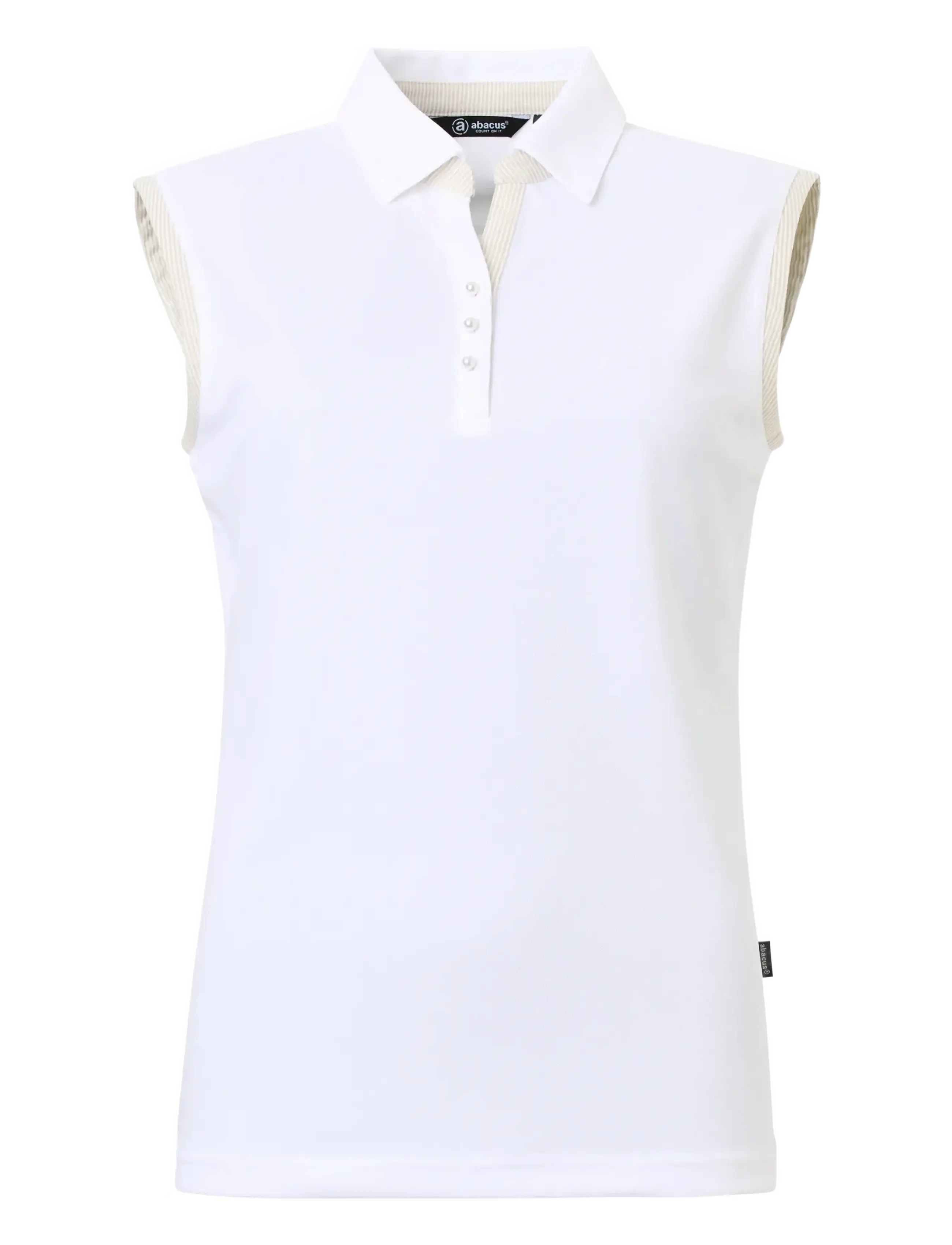 Abacus Lds Bovey drycool sleeveless - Tøj - WHITE/LT.SAND / white