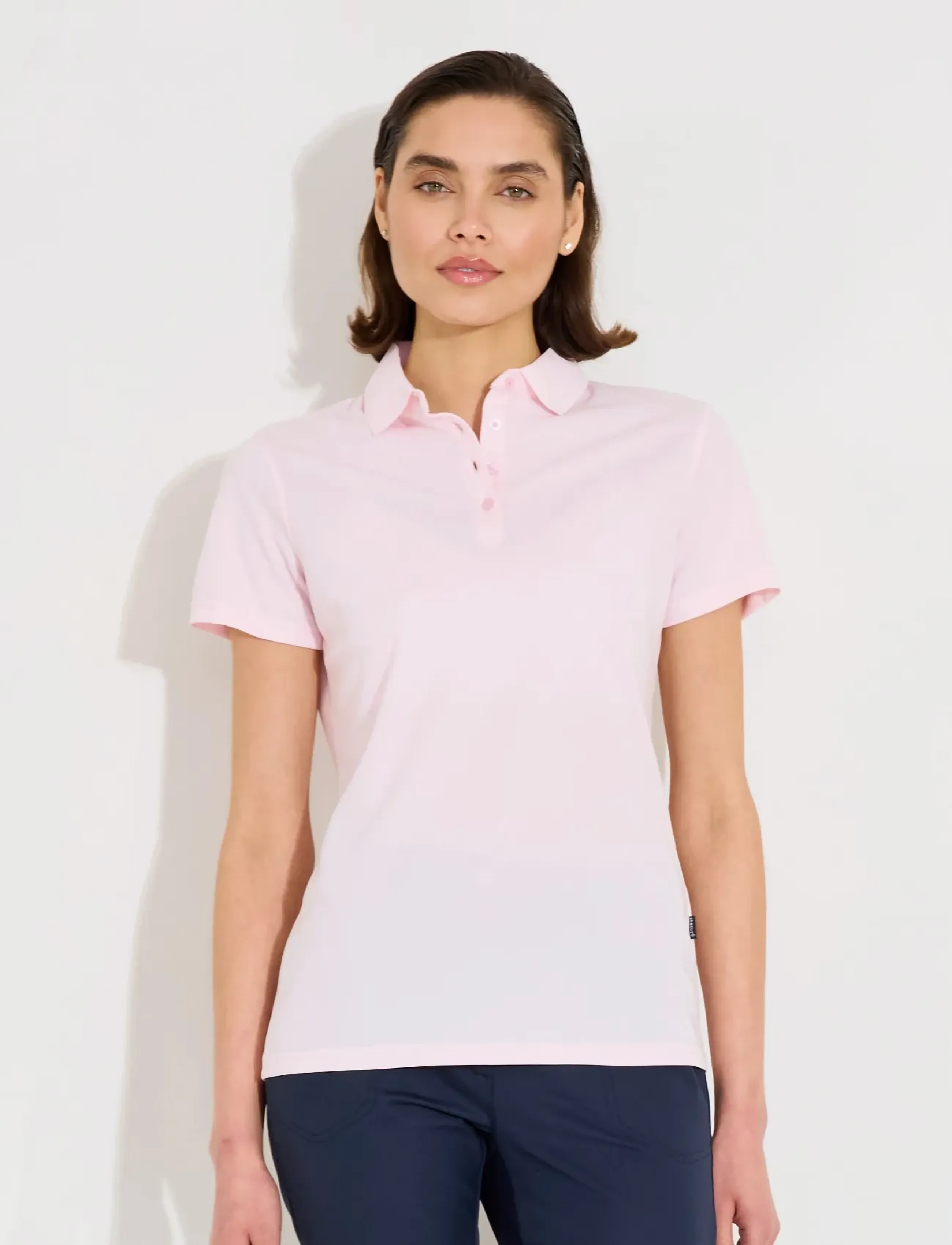 Abacus Lds Cray Drycool Polo, Kvinder, Polo T-shirt, Pink, Str: S