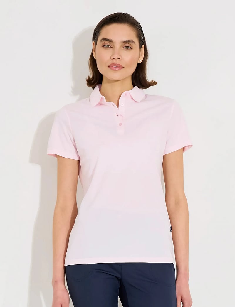 Abacus - Lds Cray drycool polo - toppe & t-shirts - lt.pink - 0