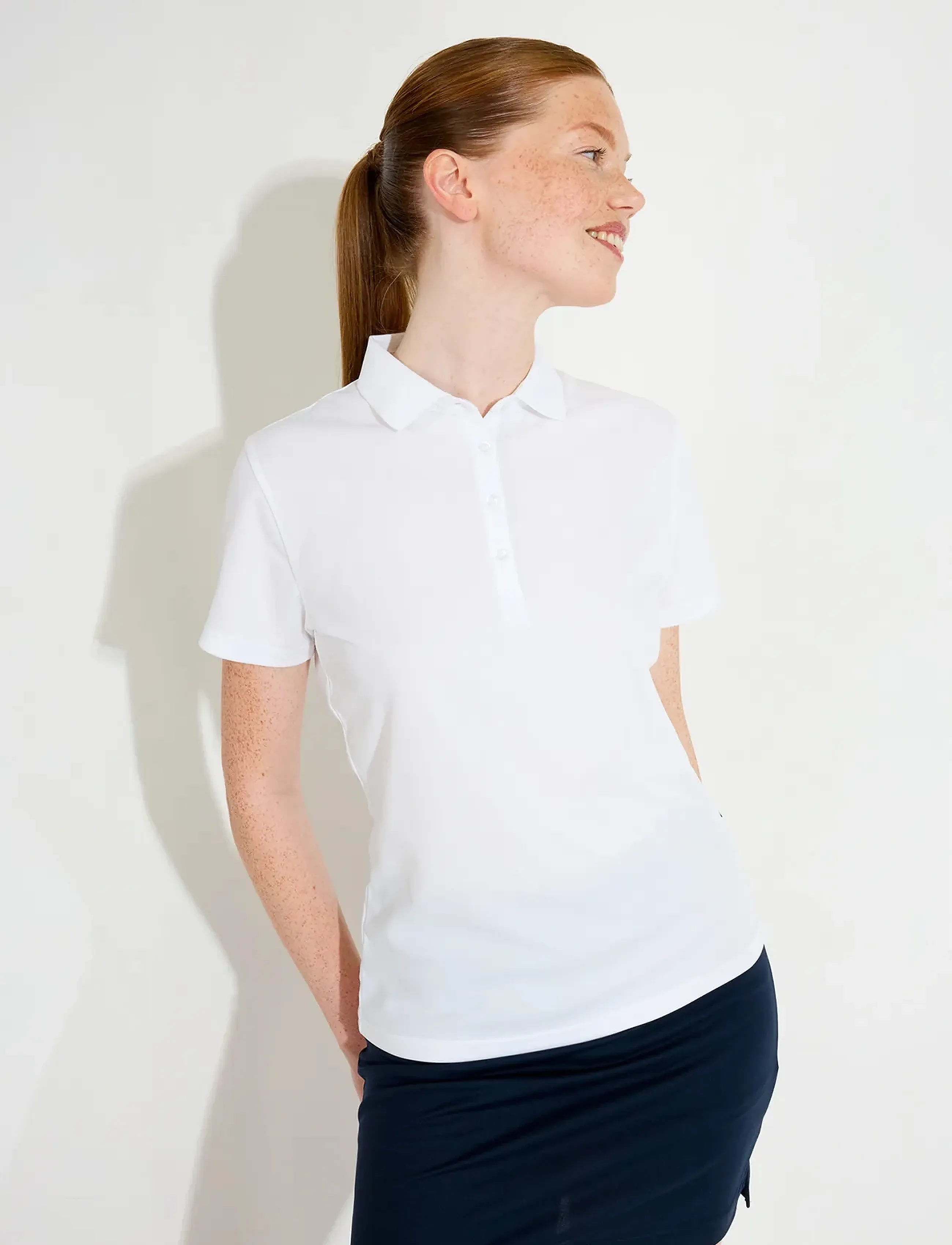Abacus Lds Cray Drycool Polo, Kvinder, Polo T-shirt, Hvid, Str: XS