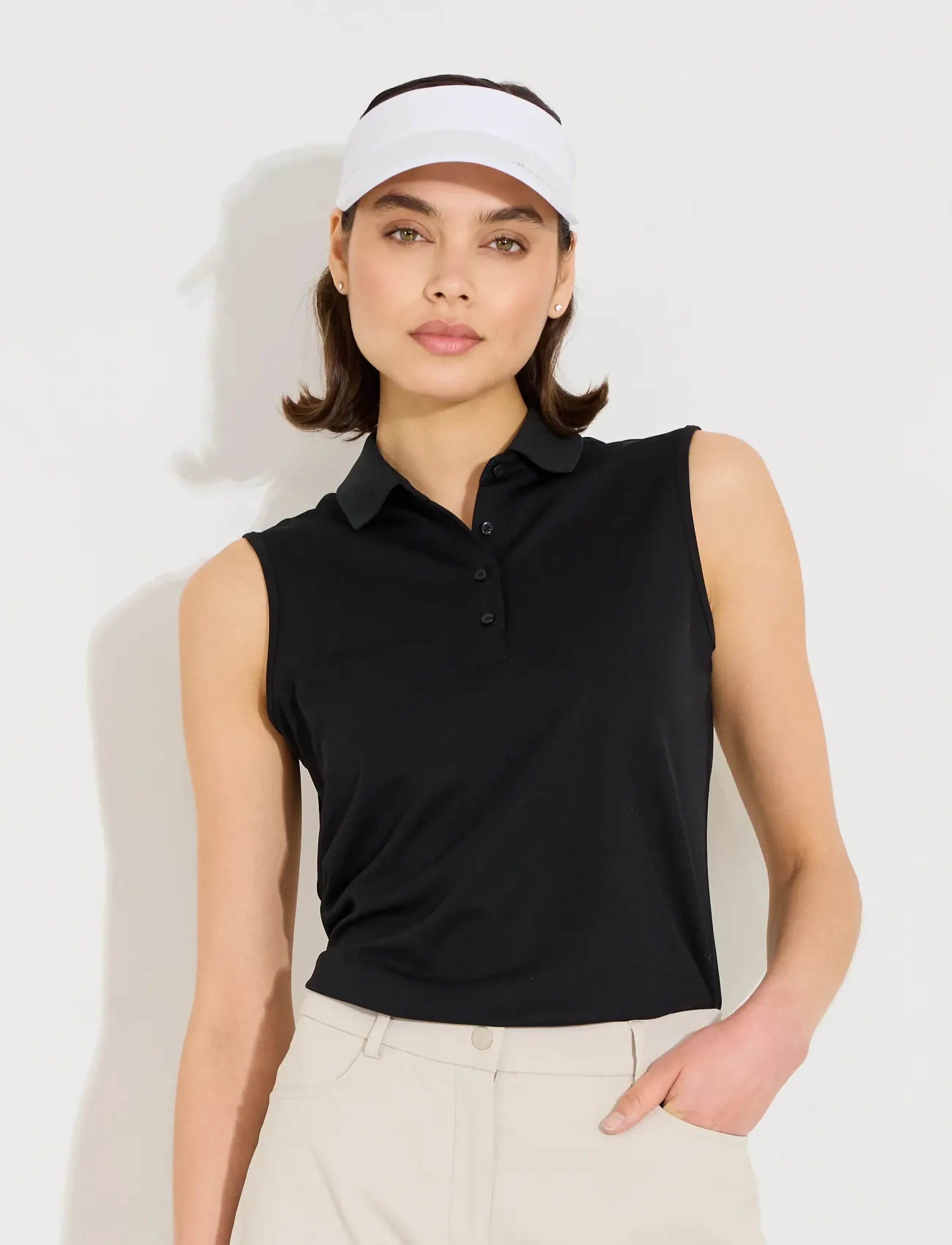 Abacus Lds Cray Drycool Sleeveless, S, T-shirts & Oberteile, Schwarz - Polos, Frauen