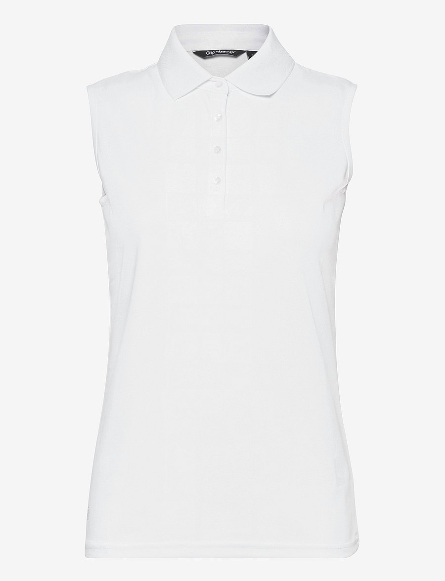 Abacus - Lds Cray drycool sleeveless - alussärgid ja t-särgid - white - 1