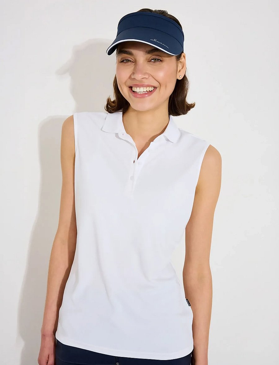 Abacus - Lds Cray drycool sleeveless - alussärgid ja t-särgid - white - 3
