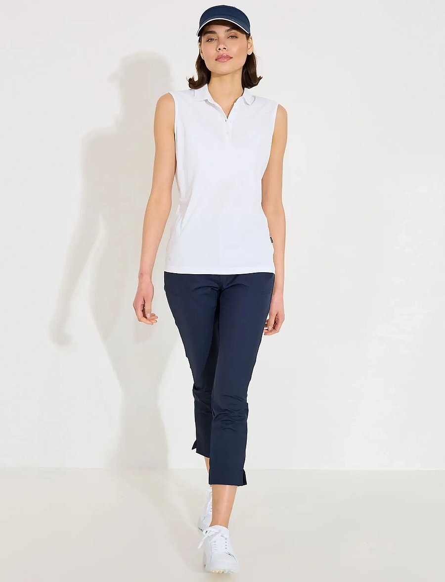 Abacus - Lds Cray drycool sleeveless - alussärgid ja t-särgid - white - 5