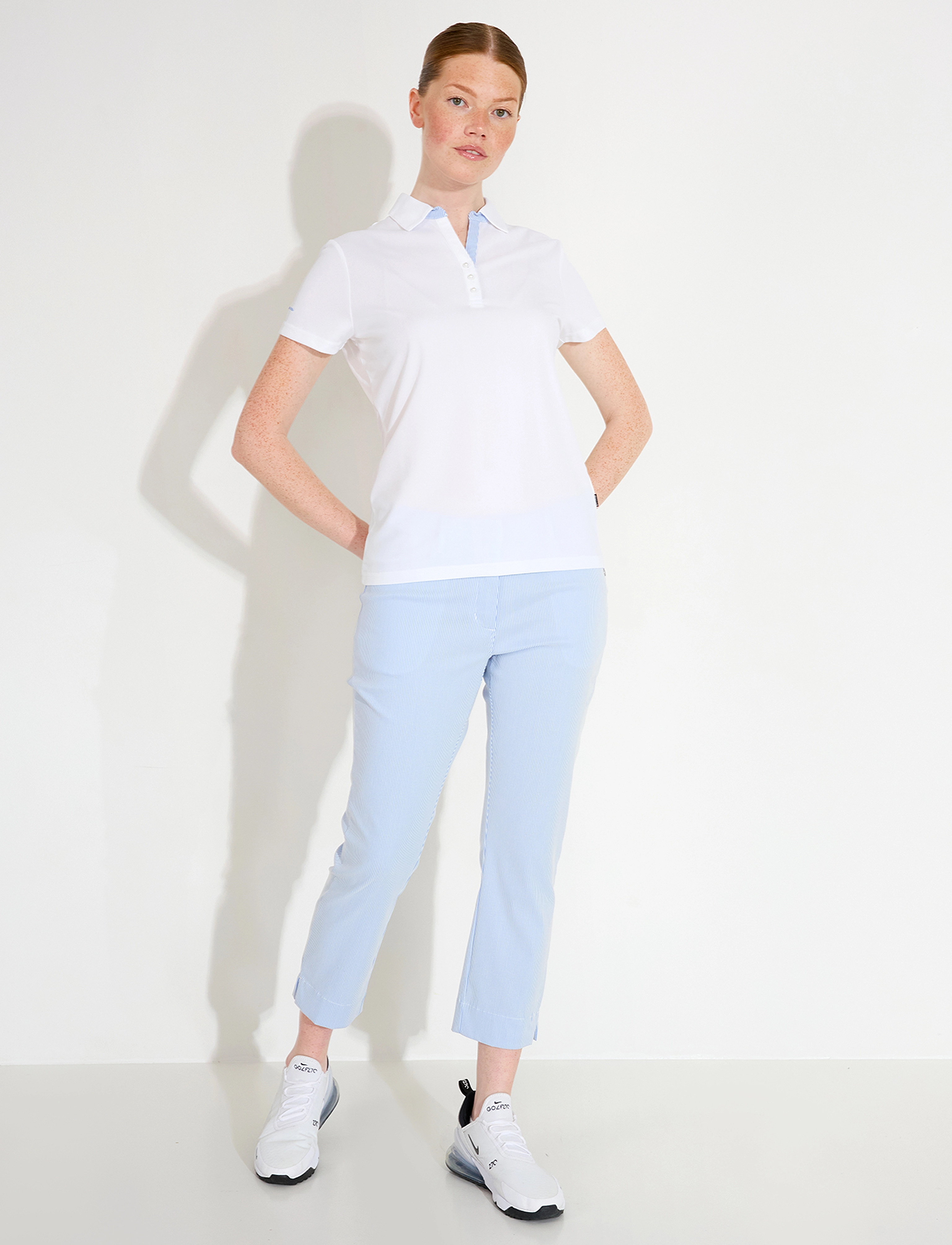 Abacus - Lds Bovey drycool polo - sportoberteile - white - 3