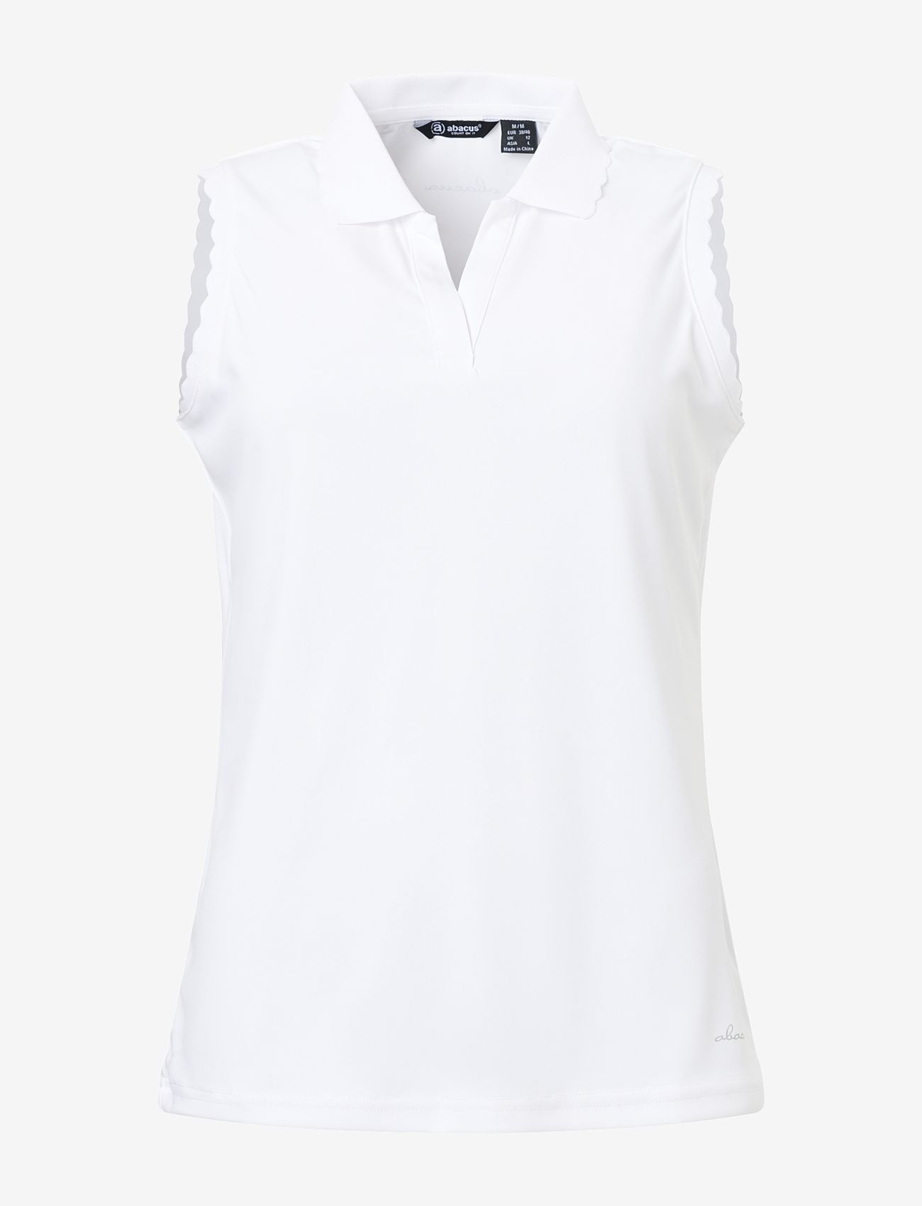 Abacus - Lds Victoria drycool sleeveless - alussärgid ja t-särgid - white - 1