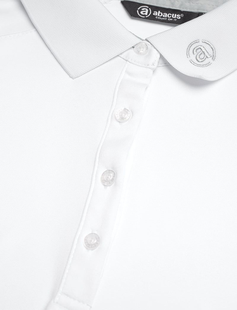 Abacus - Lds Hammel drycool polo - toppe & t-shirts - white - 2