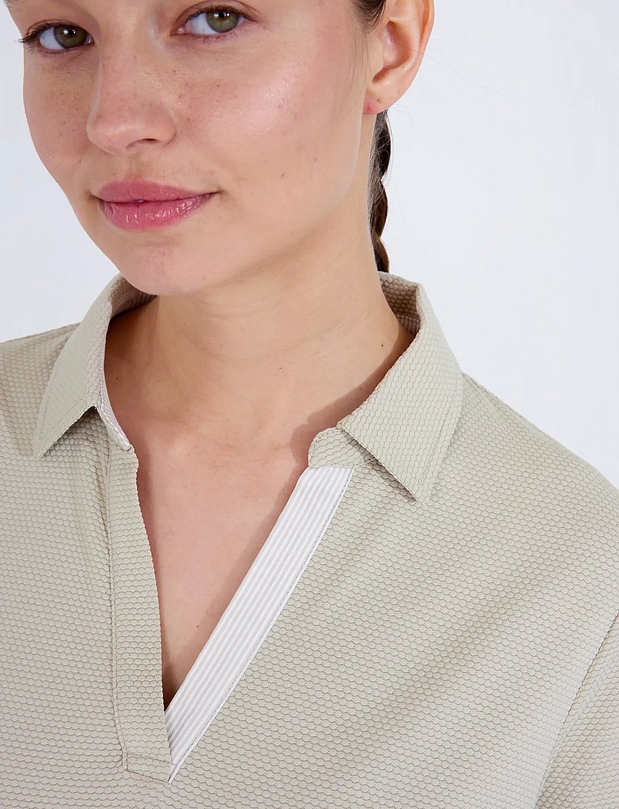 Abacus - Lds Bovey halfsleeve - tops & t-shirts - lt.sand - 4