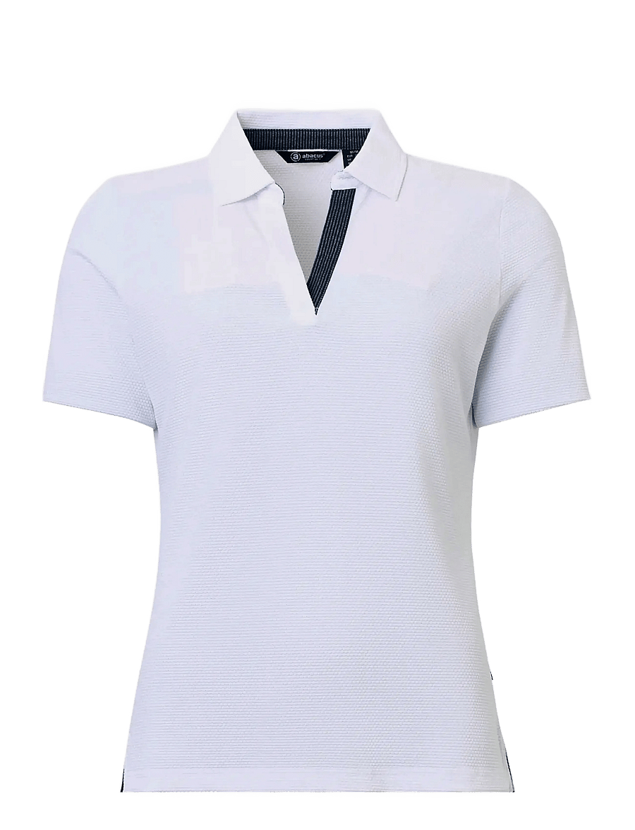 Abacus - Lds Bovey halfsleeve - oberteile & t-shirts - white/navy - 1