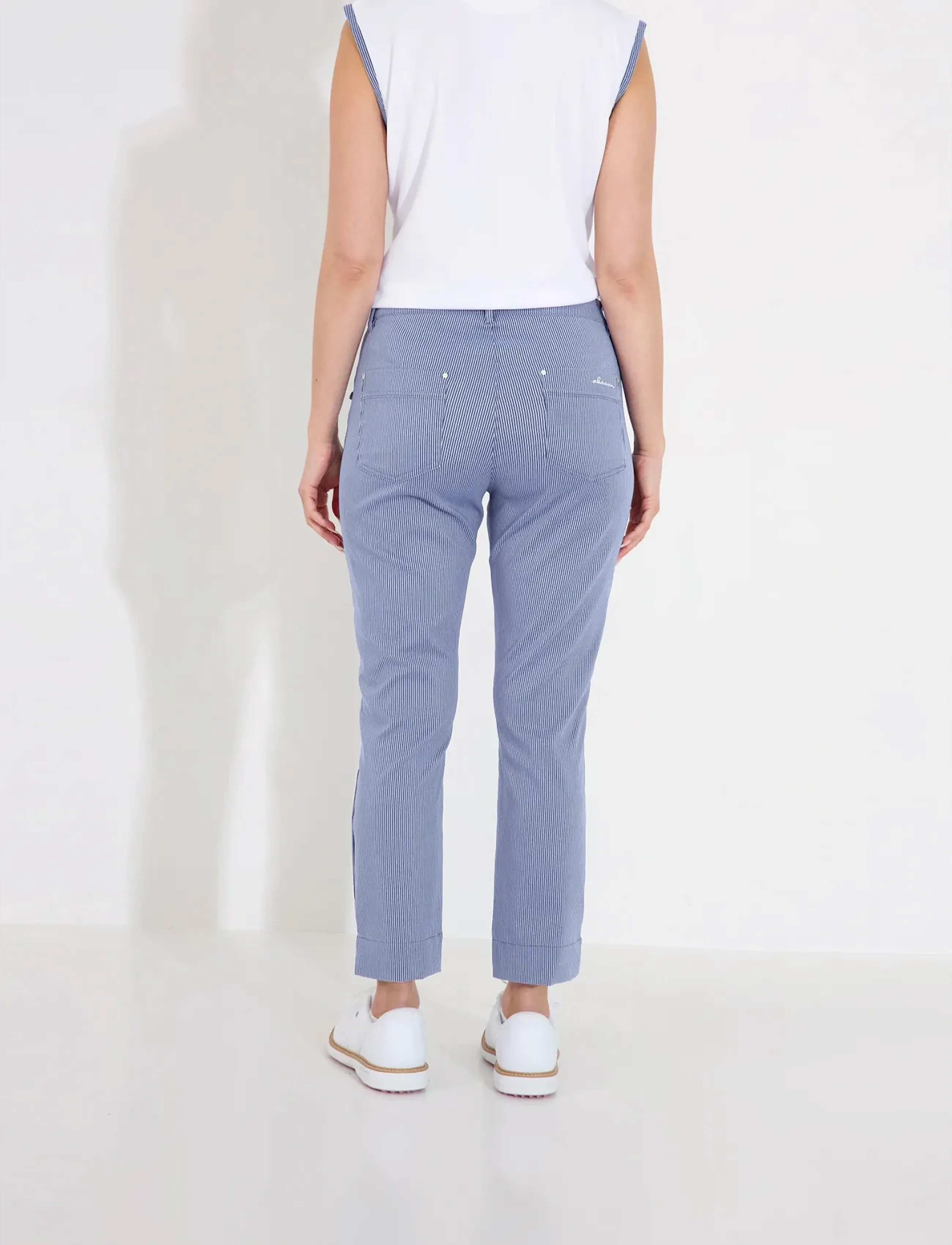Abacus - Lds Bovey 7/8 trousers - golf pants - horizon blue - 2