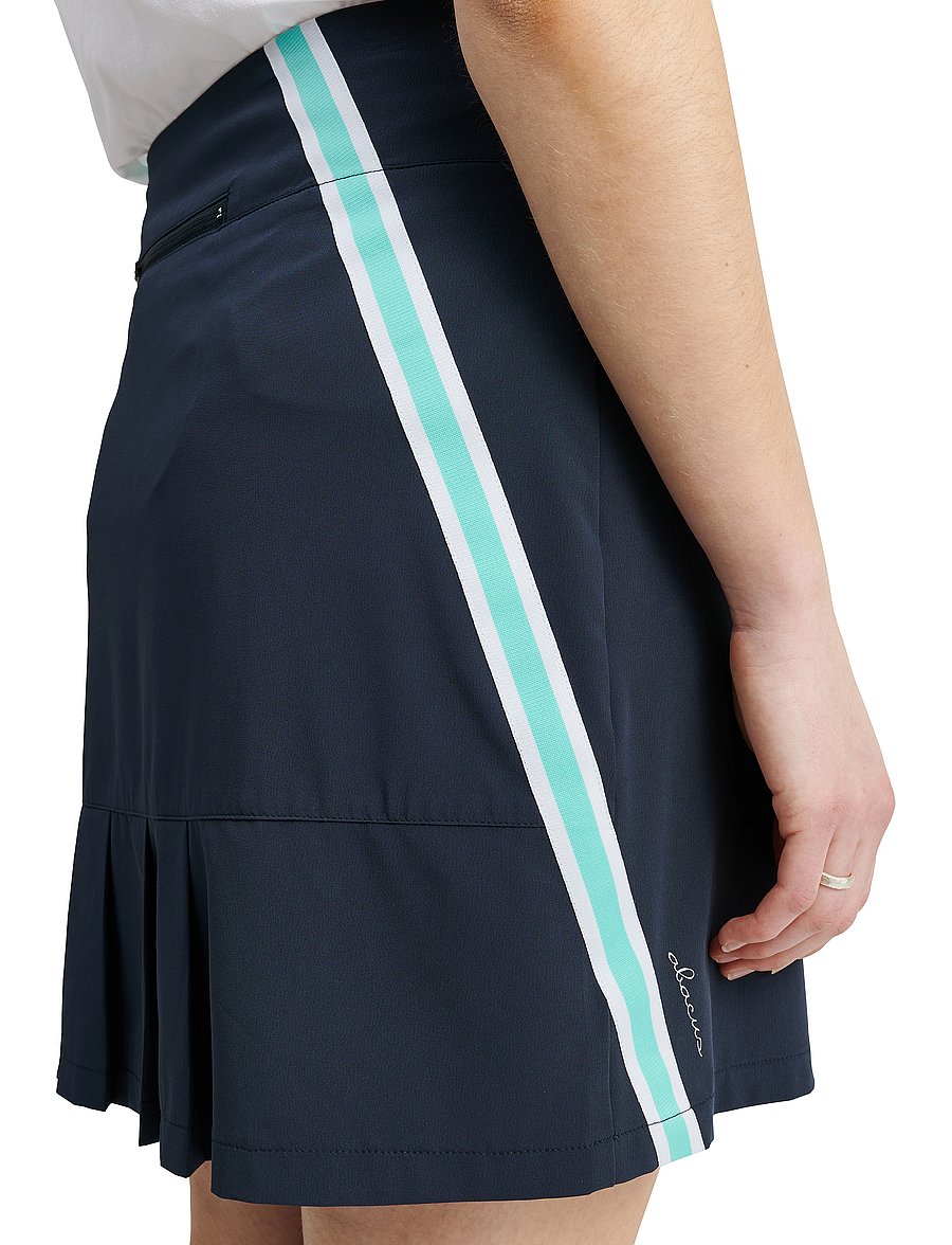 Abacus - Lds Brook stripe skort 45cm - skorts - navy - 2