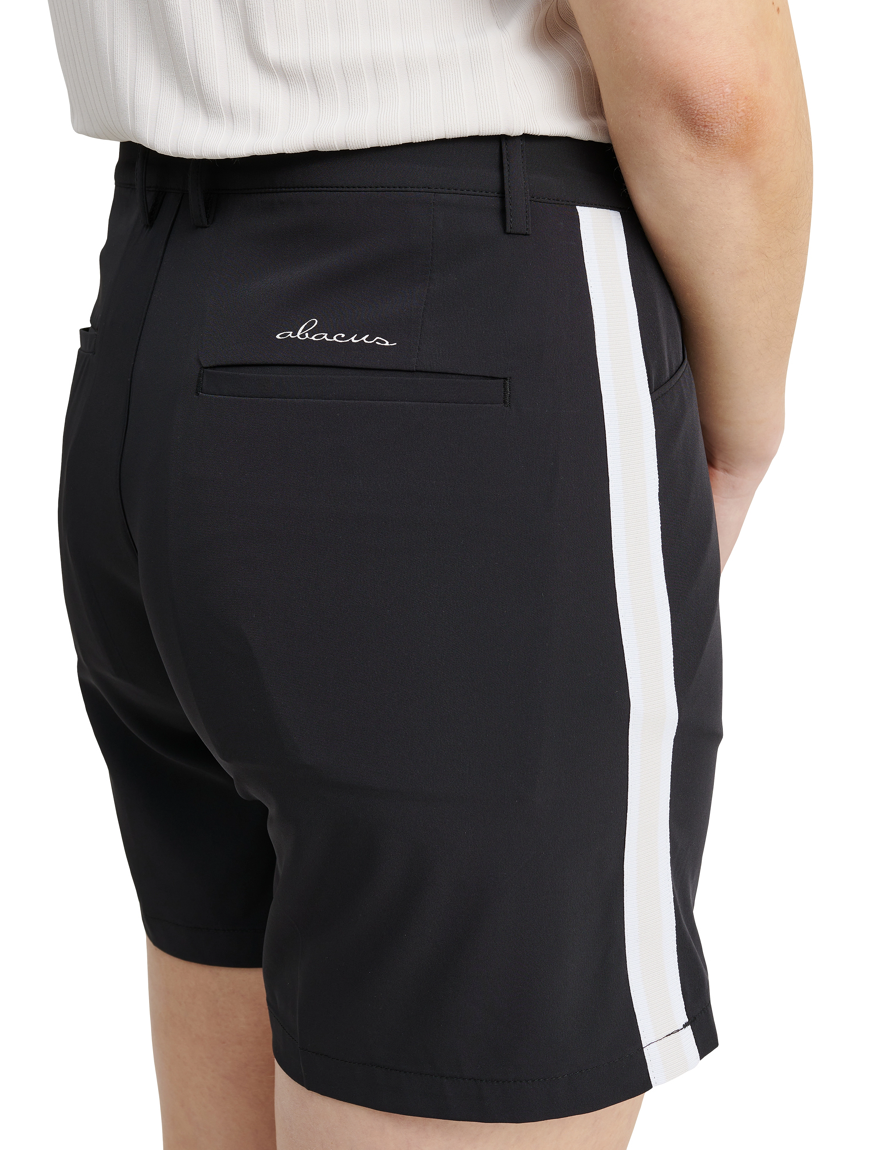 Abacus - Lds Brook stripe shorts - træningsshorts - black - 3