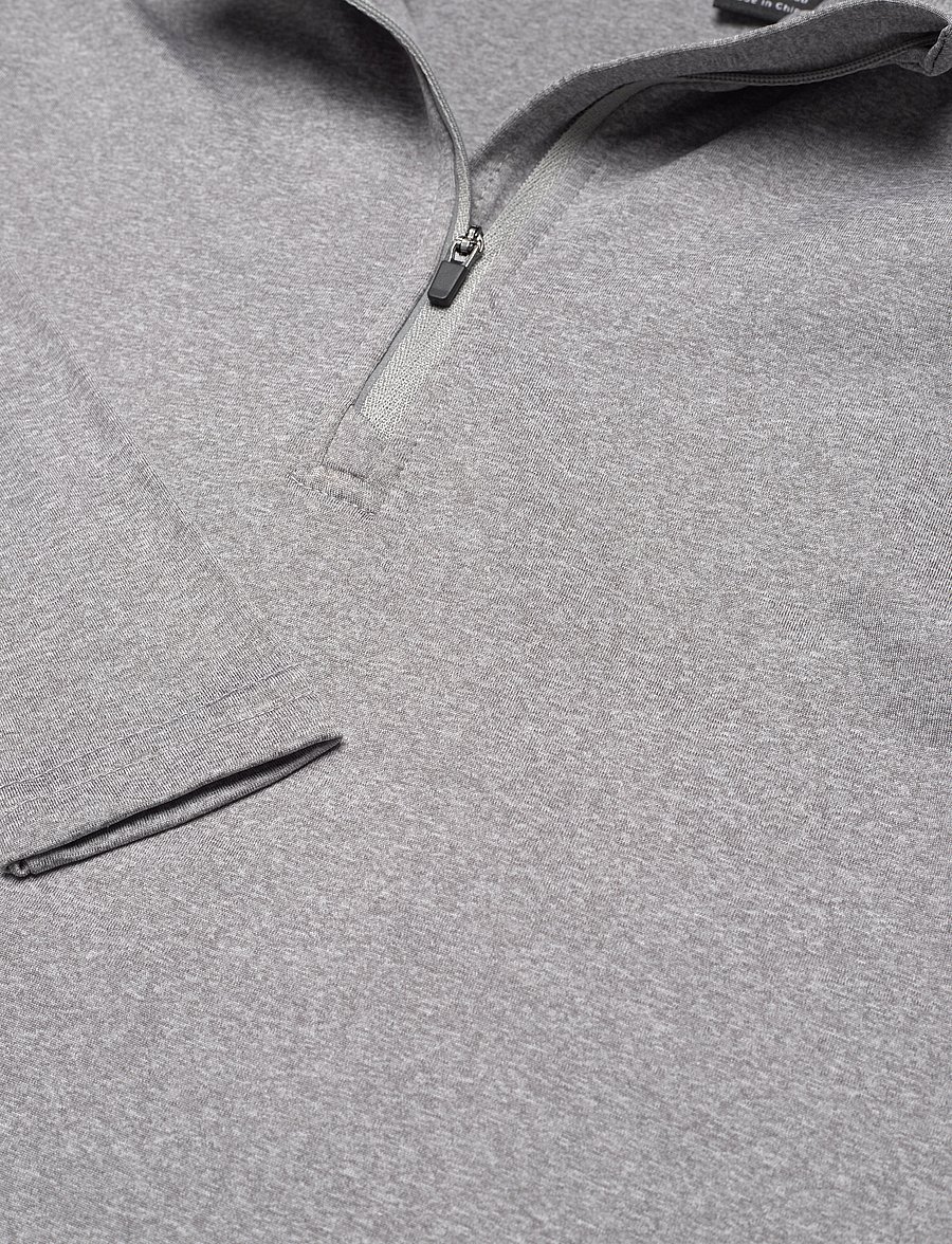 Abacus - Jr Dunbar halfzip fleece - isolierte jacken - lt.greymelange - 2