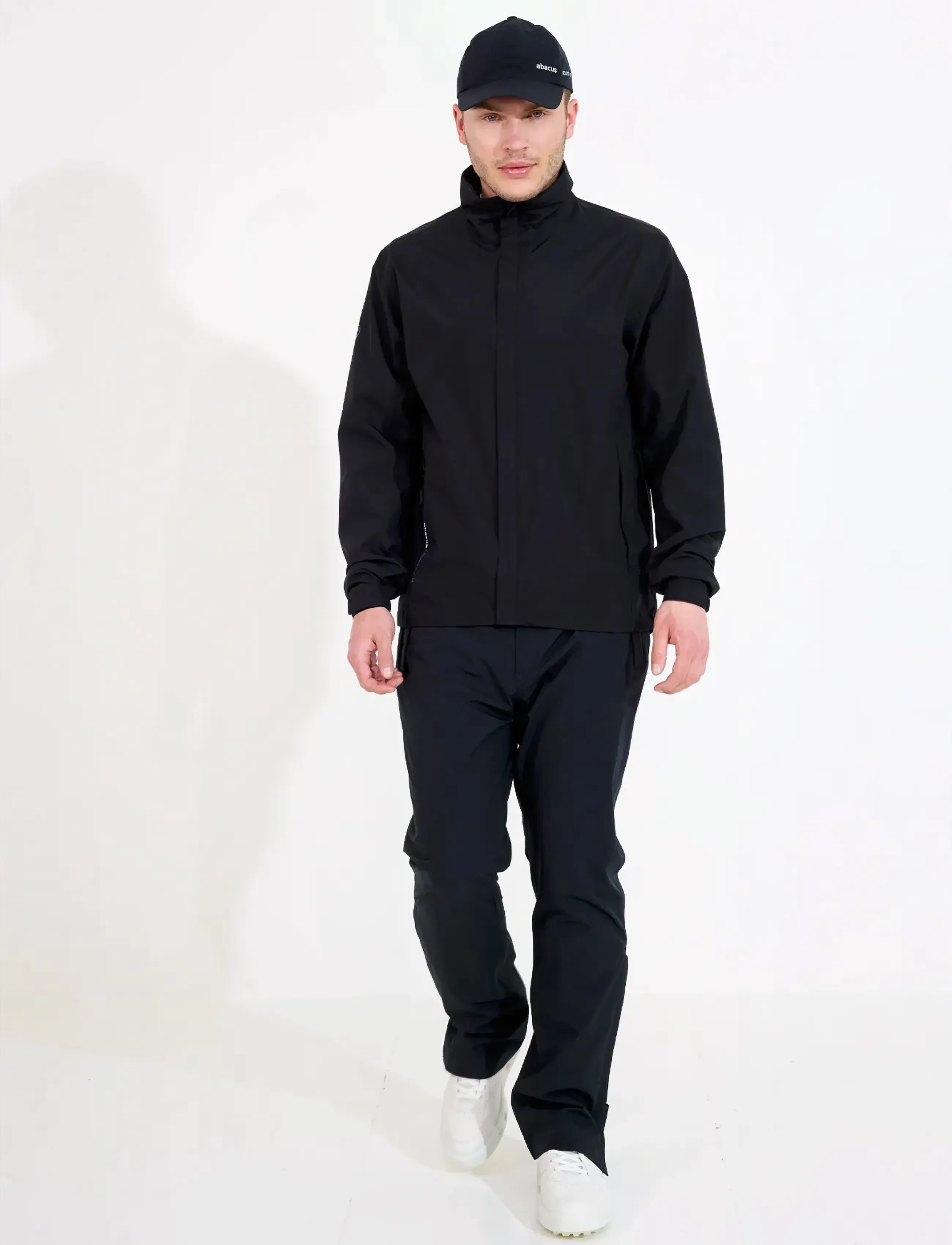Abacus - Mens Links stretch rainjacket - golf-jacken - black - 3
