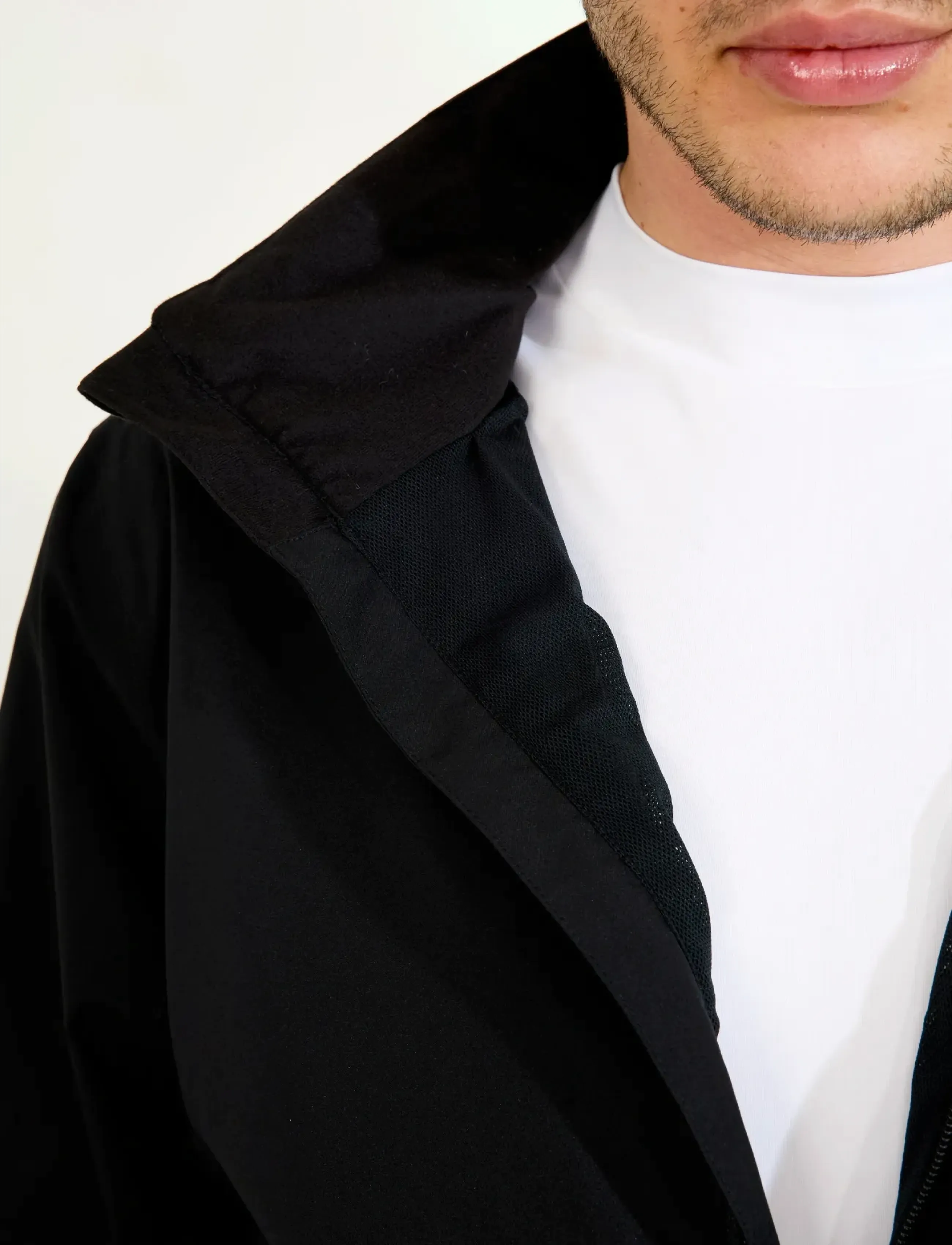Abacus Mens Links stretch rainjacket - Streetstyle - BLACK / black