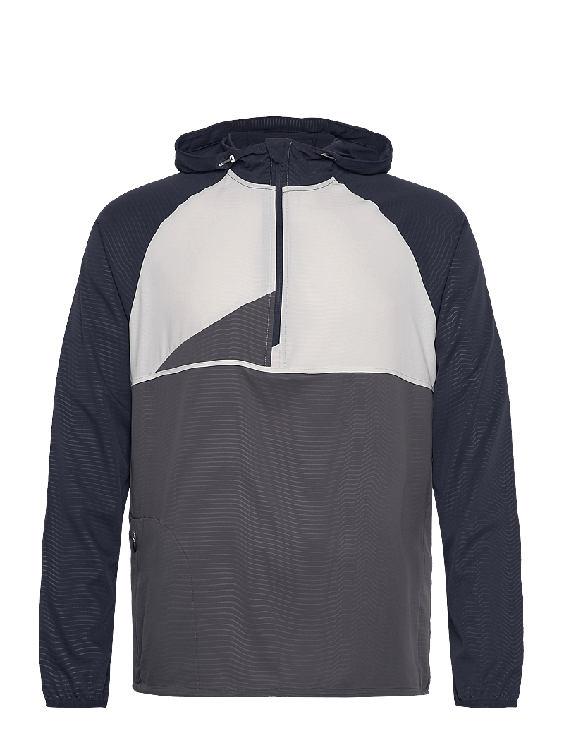 Abacus - Mens Lanark stretch windhoodie - oberteile - navy/grey - 1