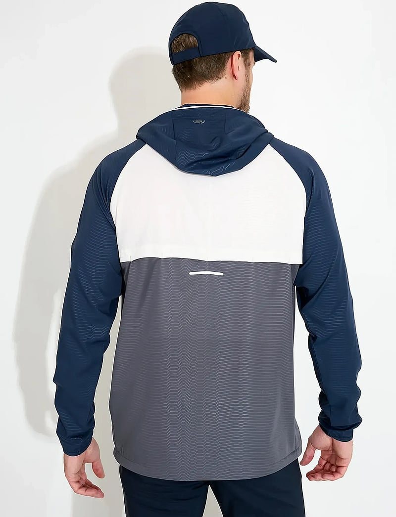 Abacus - Mens Lanark stretch windhoodie - oberteile - navy/grey - 3
