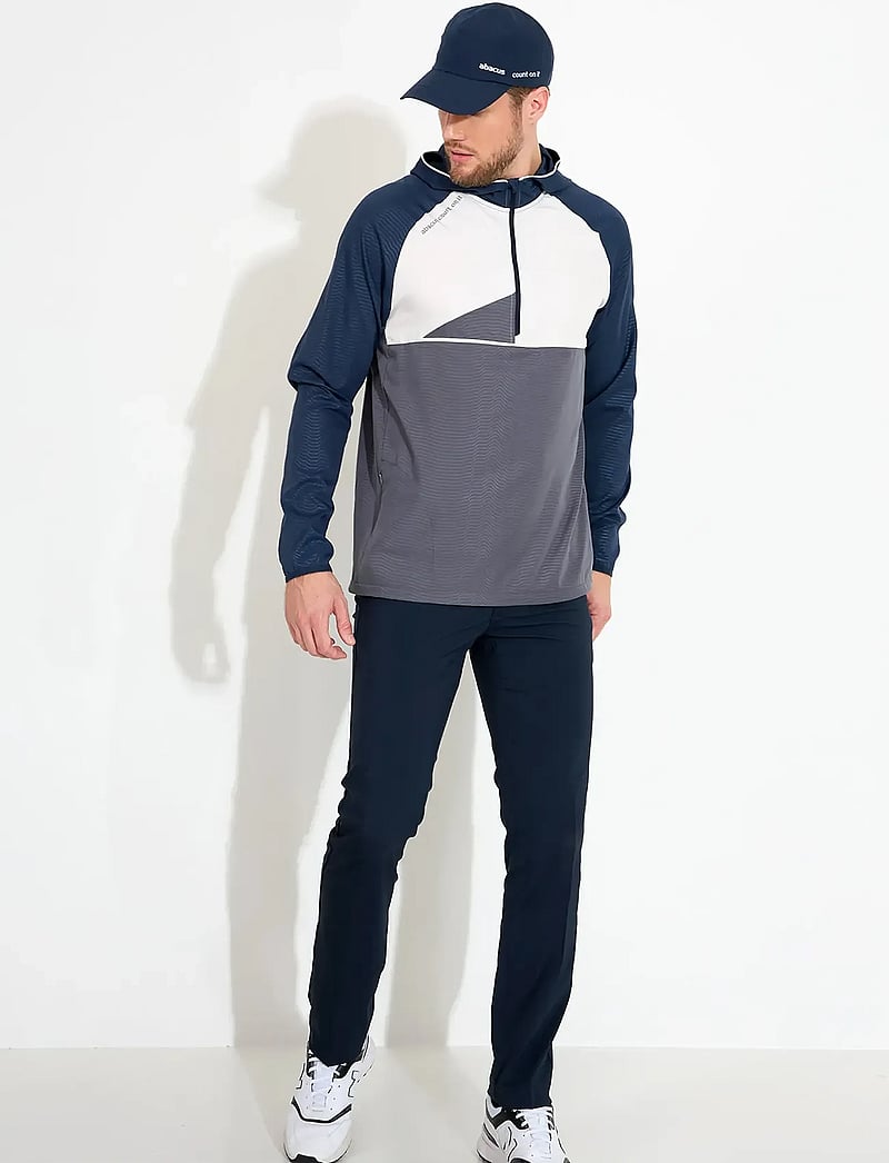 Abacus - Mens Lanark stretch windhoodie - oberteile - navy/grey - 4