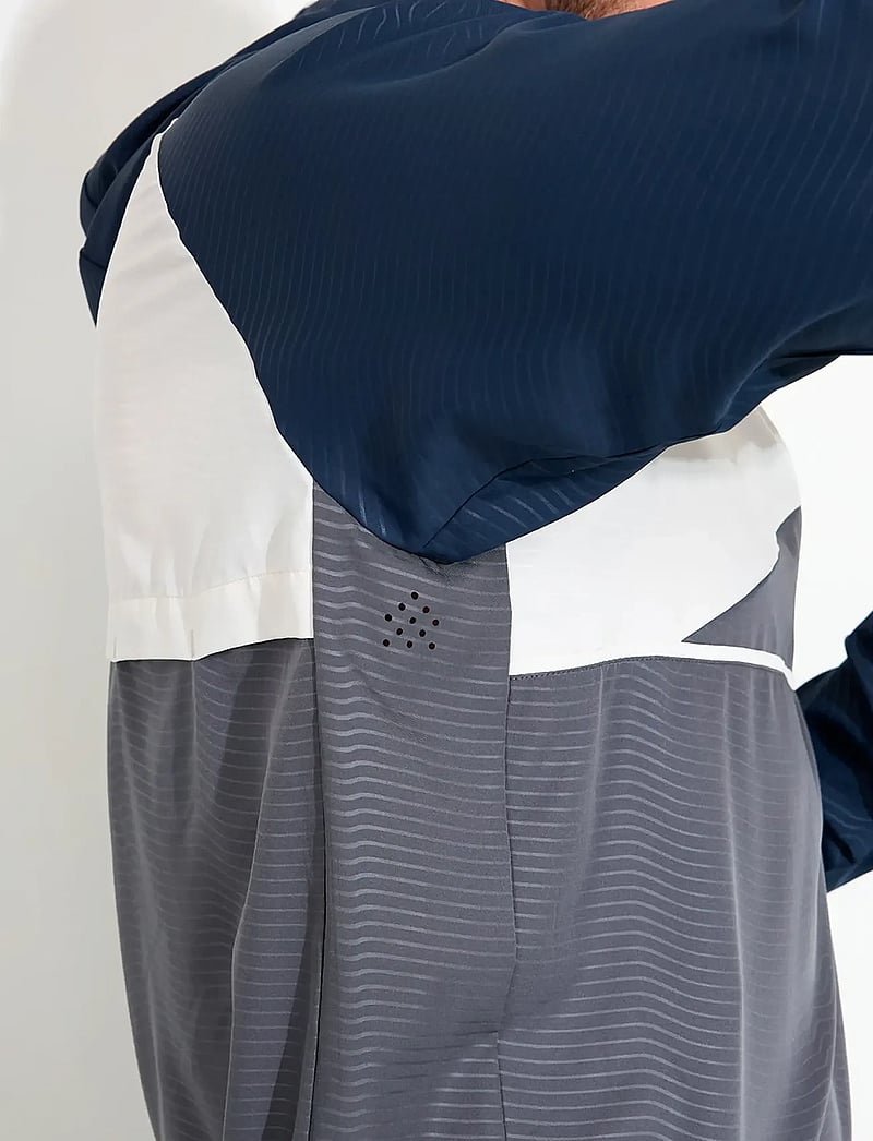 Abacus - Mens Lanark stretch windhoodie - oberteile - navy/grey - 5