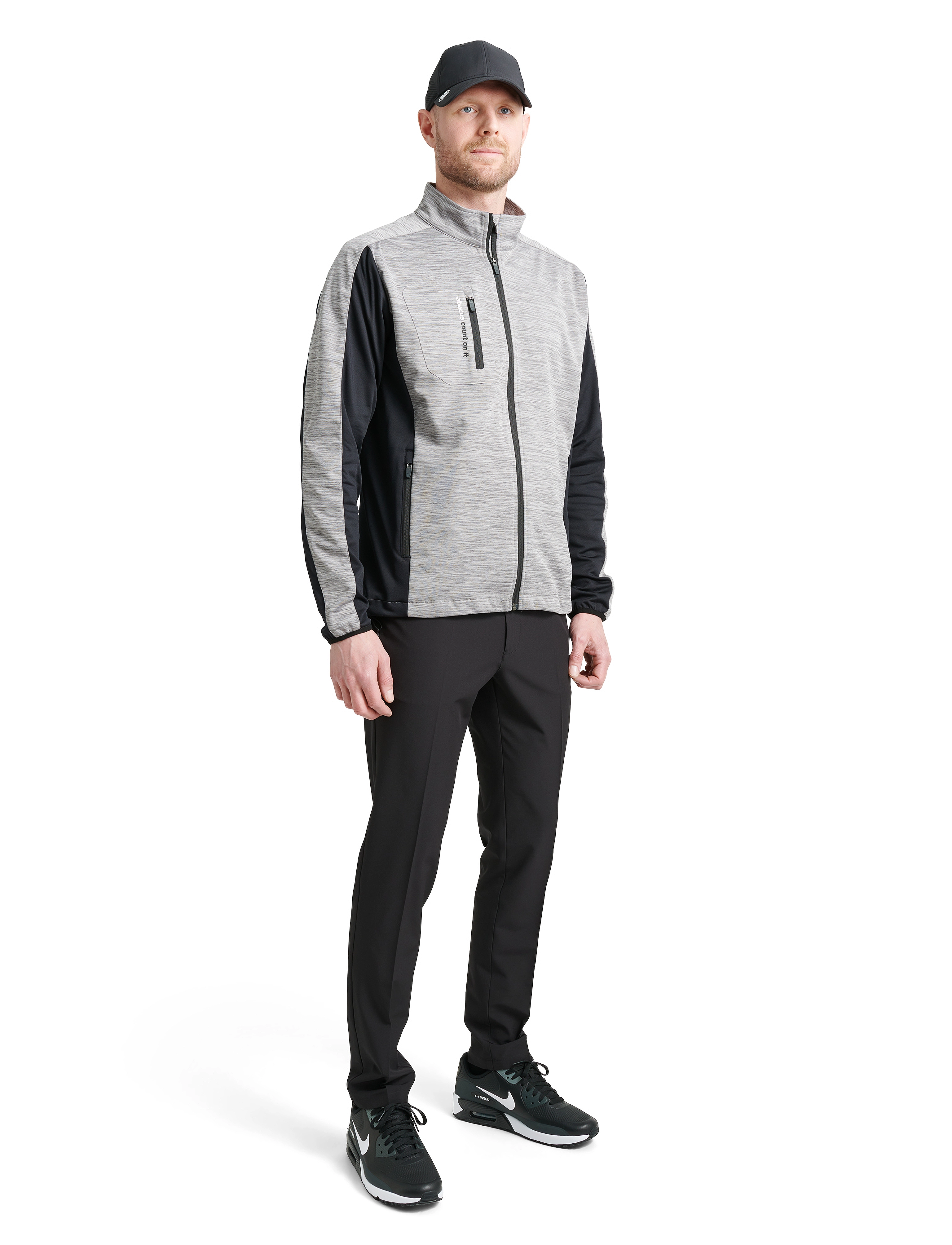 Abacus - Mens Dornoch stretch jacket - black/grey - 0