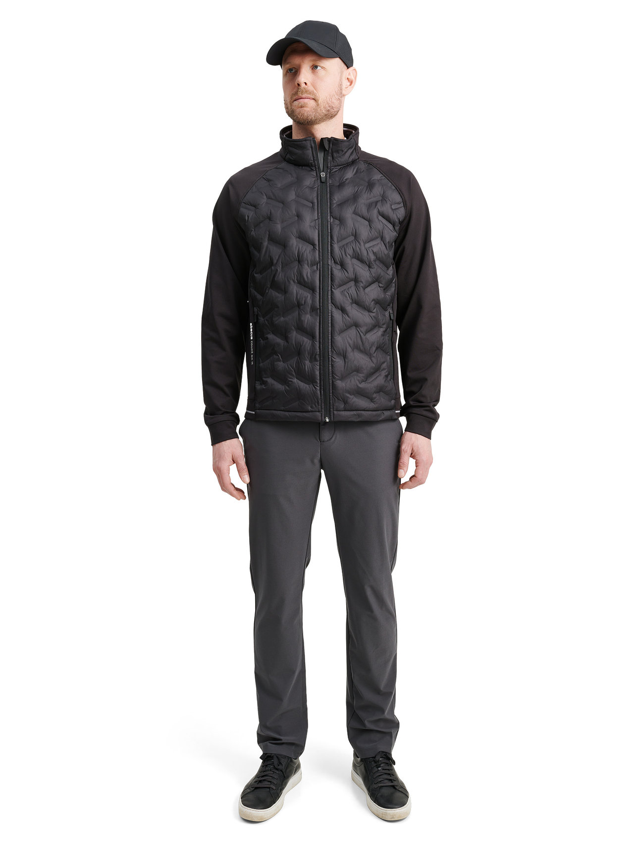 Abacus - Mens Grove hybrid jacket - golf jackets - black - 0